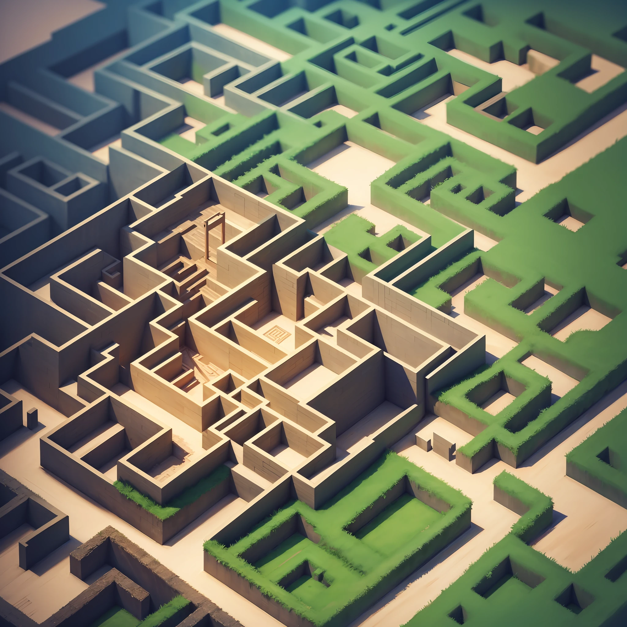 Create a maze from above --auto --s2