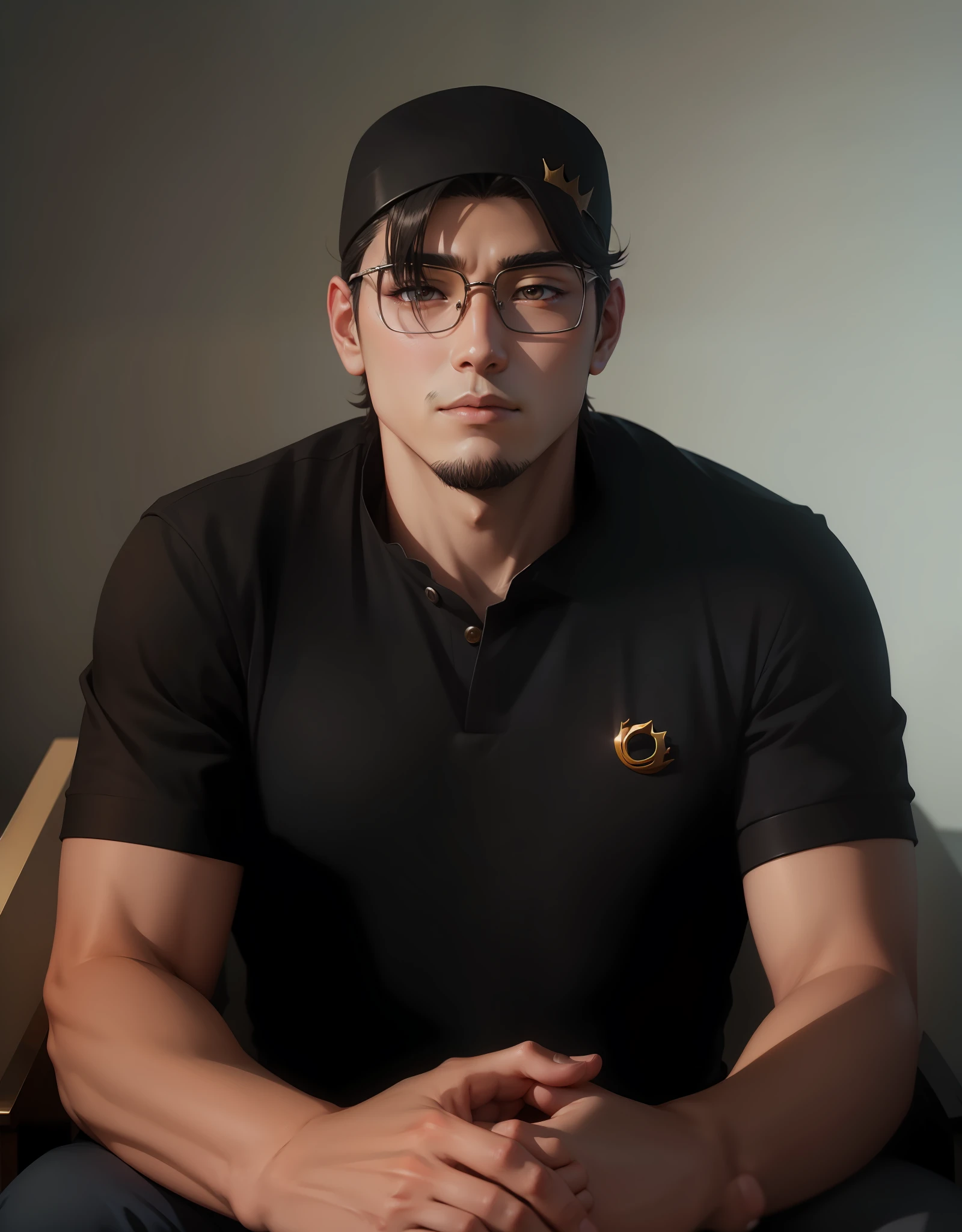 transform into anime style and put king's crown on man --auto --s2