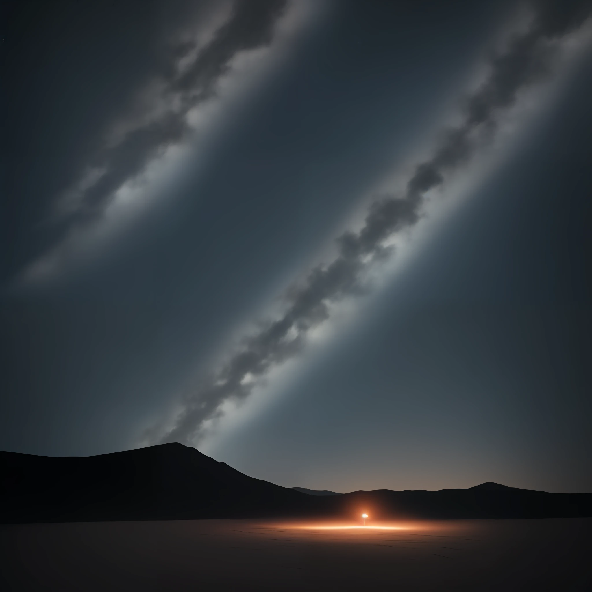 An image representing total solitude in total darkness