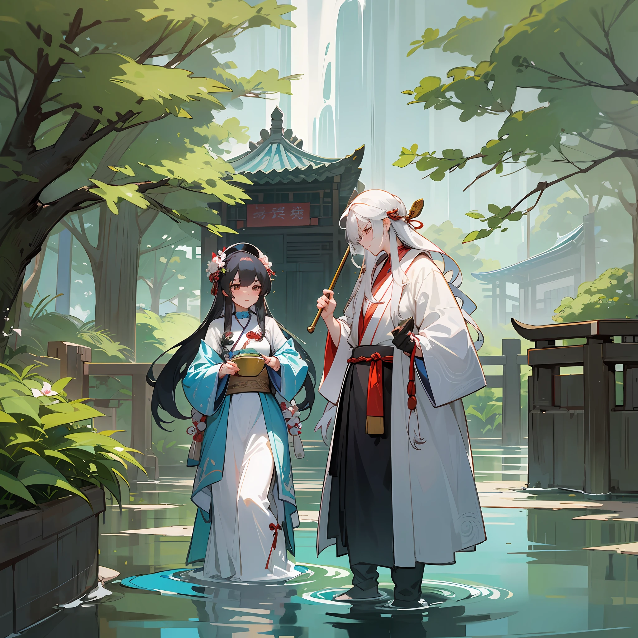 1. The Legend of the White Snake In the clear dawn, the shore of West Lake is red and green, and there are many tourists on the broken bridge, which is really a beautiful picture of spring. Suddenly, two flower-like girls quietly rose from the bottom of the West Lake, what happened? How can man rise out of the water? It turned out that they were two snake spirits who had cultivated into human form, although so, they were not harmful, only because they envied the colorful life in the world, one under the pseudonym Bai Suzhen and the other under the pseudonym Xiaoqing came to the West Lake to play. God suddenly started a temper, and in an instant it poured rain, Bai Suzhen and Xiaoqing were drenched so that they had nowhere to hide, and they were worried, and suddenly they only felt that there was an umbrella on their heads, and when they turned around, they saw a gentle, white and beautiful young scholar holding an umbrella to cover them from the rain. Bai Suzhen and this little scholar met each other, and they both blushed and developed a mutual affection. Xiaoqing saw it in her eyes and said busily: "Thank you!" Please ask the guest official to honor the surname. The little scholar said, "My name is Xu Xian, and I live by this broken bridge." Bai Suzhen and Xiaoqing also hurriedly introduced themselves. Since then, the three of them have often met, Bai Suzhen and Xu Xian's relationship is getting better and better, and soon after, they became husband and wife, and opened a "Bohetang" pharmacy, and the little life was beautiful! Because "Boholtang" cured many, many difficult diseases, and did not charge anything for the poor to see a doctor and dispense medicine, the business of the pharmacy became more and more prosperous, and more and more people came to find Bai Suzhen to treat her illness, and people affectionately called Bai Suzhen Bai Niangzi. However, the happy life of "Bohol Hall", Xu Xian and Bai Niangzi annoyed one person, who? That is the Fahai monk of