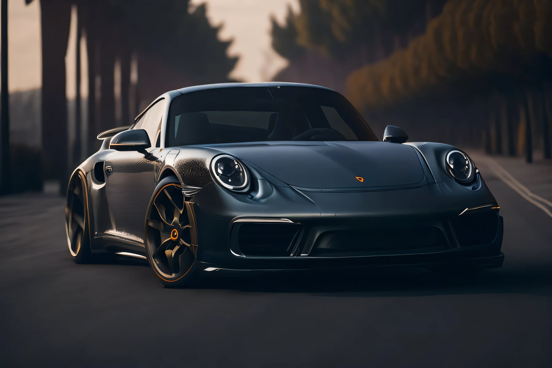 (8k, RAW photo, best quality, masterpiece:1.2), ulra high res, (photorealistic:1.4),Cinematic Light,(soft volumetric lighting:1.2), (realistic, photo-realistic:1.37), detailed skin,professional lighting, photon mapping, radiosity, physically-based rendering, perspective, foreshortening, (photorealistic:1.4), (Porsche 911:1.5) ,Luxury car ,Sport car,Racing car,(sliver paint:1.4),parked on a street,