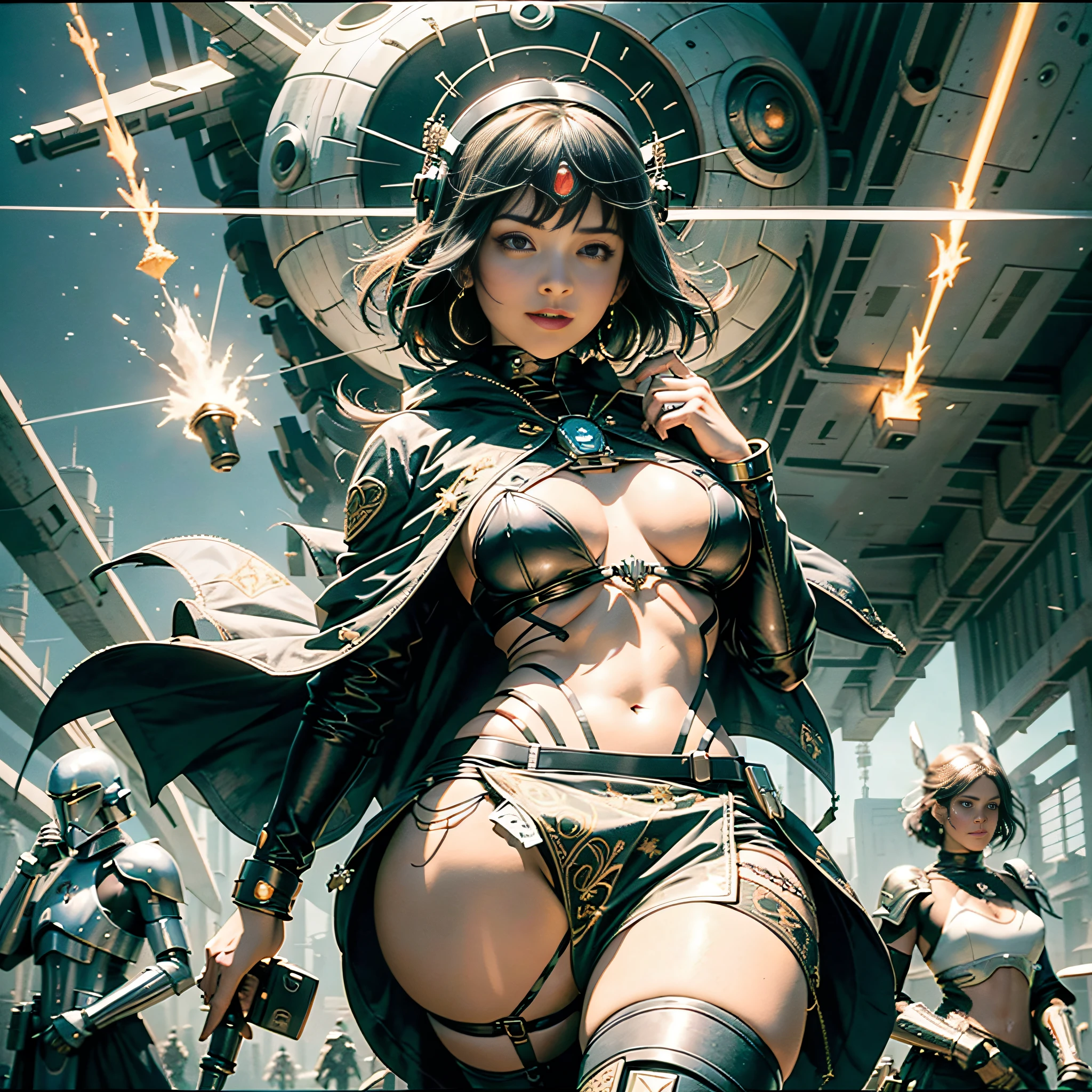 "Star Wars" conceptual futuristic "Heavy Metal" Devastating Mandolorian pure female aesthetics lower key:1.3 close:1.3 fire-follets Will-o'-the-wisp "luis Royo" dazzling women walking slow motion playing Cosplay "Princess":1.3 "Leia":1.3 "Nathalie Portman":1.3 Pilots jacket cowboy 38years Light luminescence ultra pro-photorealistic optimal detail qualities precise details:1.3 DSLR max resolution perfection graduated improved Octane rendered UHD XT3 16K DSLR HDR UnrealEngine5 Analog Real Shadows:1.3 3DCG Saturated Sharpness Body:1.3 Faces:1.3 Effects Cheekbones Embarrassed Embarrassed Beautiful:1.3 Eyes:1.3 Lazuli Opal Turquoise Open Mouth Teeth Obvious Smiles Dark Hairstyles Short Bangs:1.3 Ecstatic:1.0.1 Fixed Floating Jackets Symmetrical Body Athletes Oiling Eccentric Cape Levitating Shoulders Off:1.0.1 White Shirts Lace Clavicles Papillotes Proportion Corsait Navy Thick Leathers Doors:1.3 Various Breasts Pointed:1.3 Satin Supports Felt Bikini Skirt:1.3 voluminous fringes matching silks Loose swinging spinels navel:1.3 depths:1.3 revealing pubic scarlet pubis-hairy obvious covered:1.3 underwear waist belt-chastity silver adorned padlock Gold thick thighs legs garters bulky stainless steel boots gothic ornate onyx ruby invokes incandescent delicate Unity Toys Crystalline sympathetic familiar robot (EOS R6 135mm 1/1250s f/2.8 ISO400) Mechanized adaptable Mandalorian DoF mannequins "wide Sabre" dramatic supports fully clothed armor heavy chrome metallic covered flat bands fathoms richly decorated brass:1,2 fullbodye "Darth Vader" background:1,3 equirectangular 360 helmet+antenna rune ornate Pearl embroidered plasma glyphs lava Tourmaline DoF engravings [(masterpiece 1,3) (Willi Baumeister:1.1) (John T. Biggers:1,2)::17 Alessandro Casagrande, Greg Rutkowski, Sally Mann Guweiz and James Jean tattoo CGSCOSITY (by Michelangelo)] Bruce Weber girls raw varied etc.