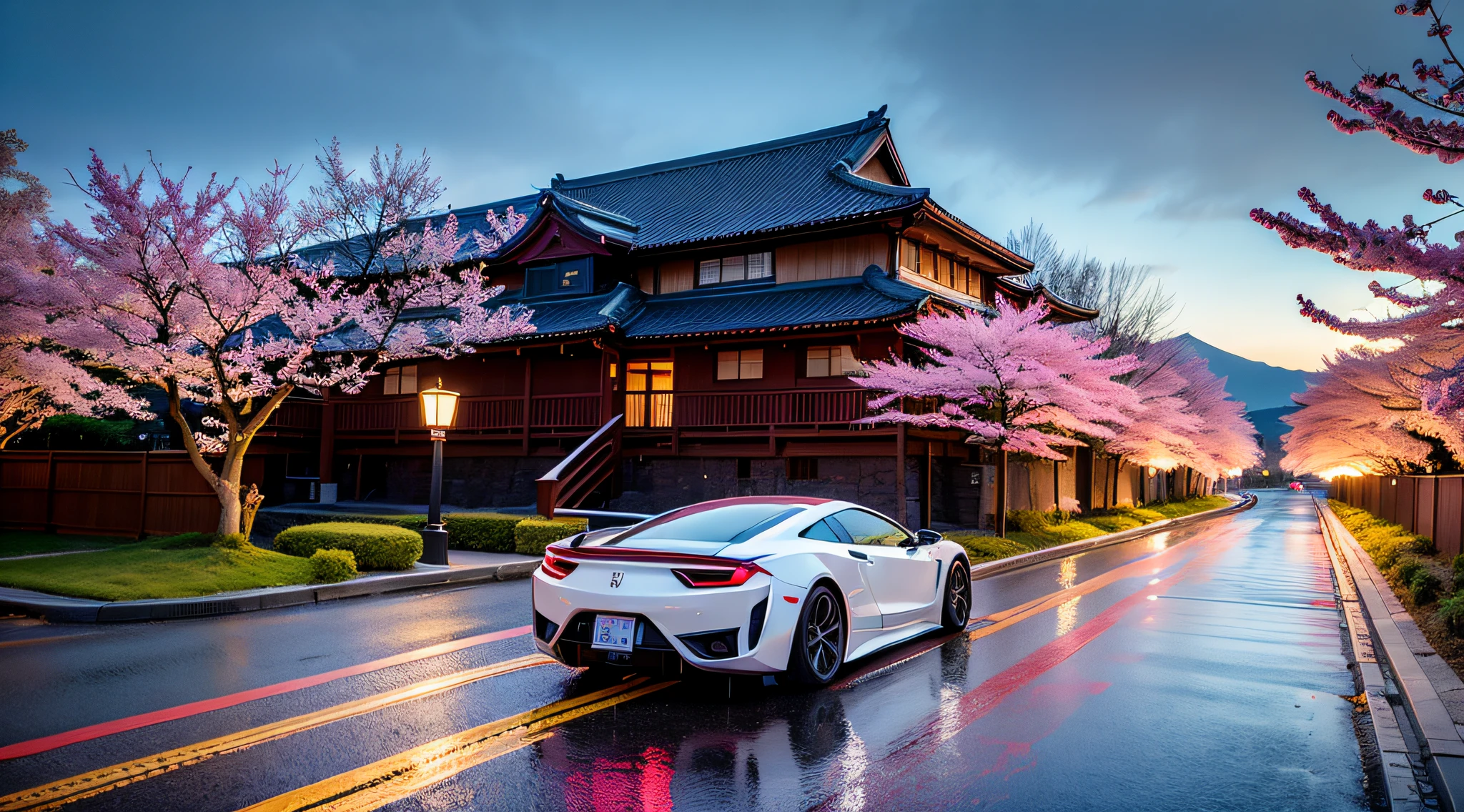 Realistic illustration of B-Eller-Redatetona SP3 in Berlin, Germany. Noon time and rainy weather. Ultra Detail, 8K, HDR, Octane Rendering, Redshift, Unreal Engine 5. Professional color grade, atmosphere, amazing depth, rich colors, powerful images, psychedelic overtones, 4K, 8K. Honda NSX2000 Concept Near Future Design, Innovative Cyberpunk Design, Tokyo, Mt. Fuji Visible, Cherry Blossoms Falling Gorgeously from the Air, Moonlight on the Summit of Mt. Fuji, Atmosphere, Time-lapse Photography, Samurai House,