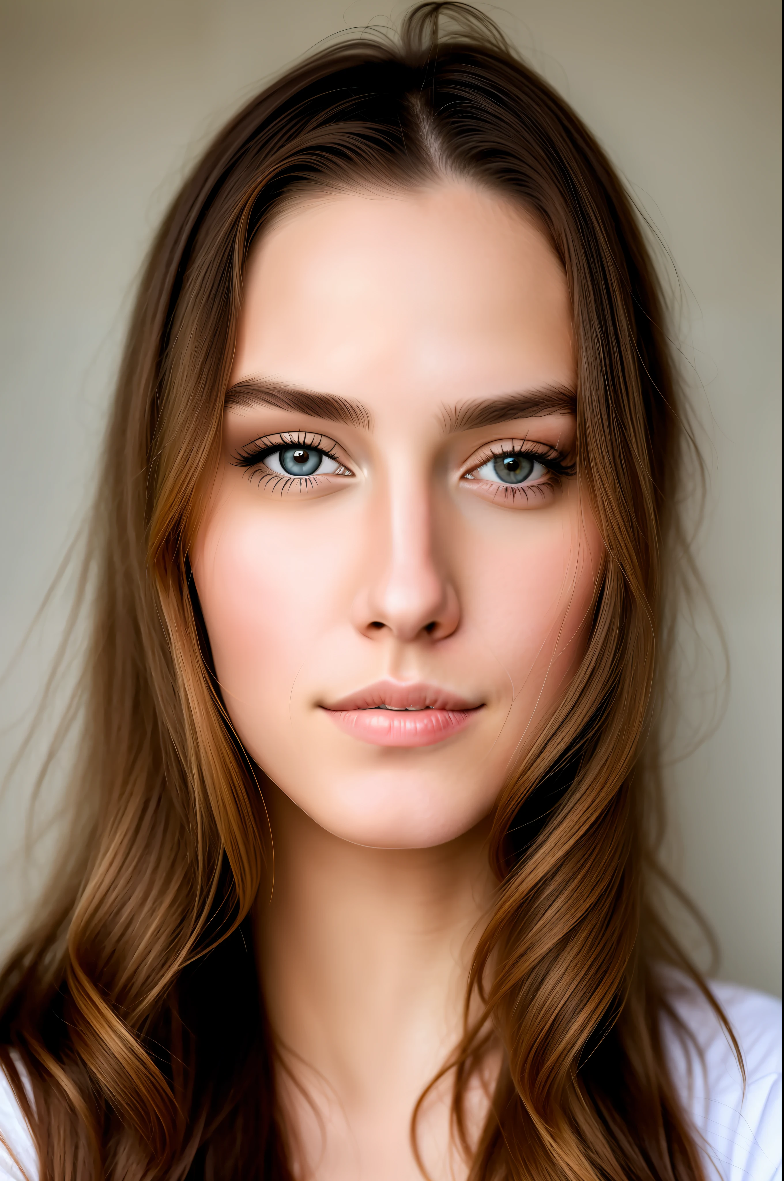 An exquisitely detailed portrait of a 25-year-old German woman with a radiant complexion, capturing every nuance of her facial features and expressions in the highest possible quality.