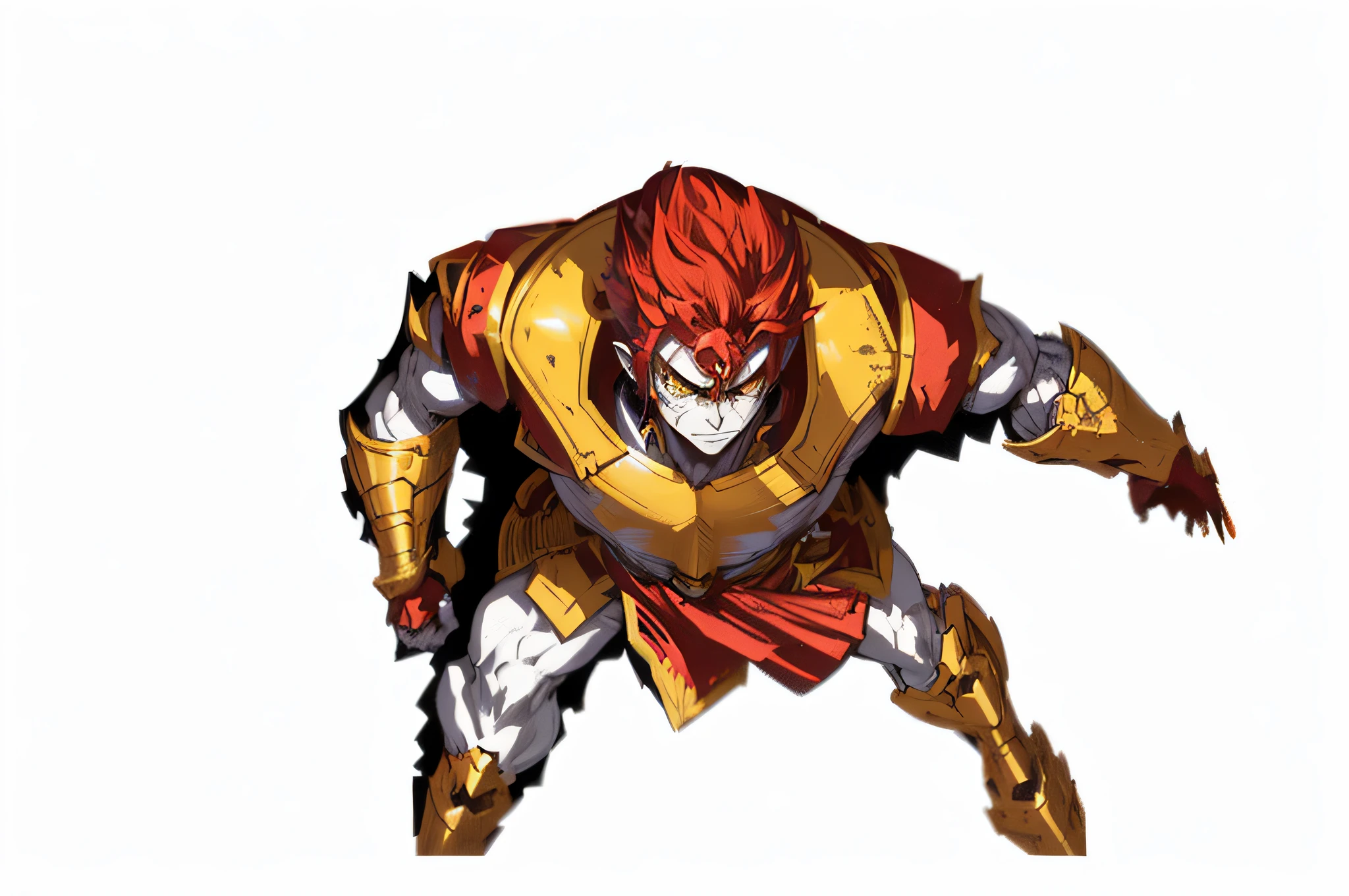 a close up of a person in armor with a sword, dio brando, draconic looking armor, visual novel sprite, genzoman, ganondorf, gilgamesh, gungnir, dio, made in rpg maker, menacing pose, chrono trigger guilty gear style, jrpg character, casimir art, fighting game character, an angry muscular army general