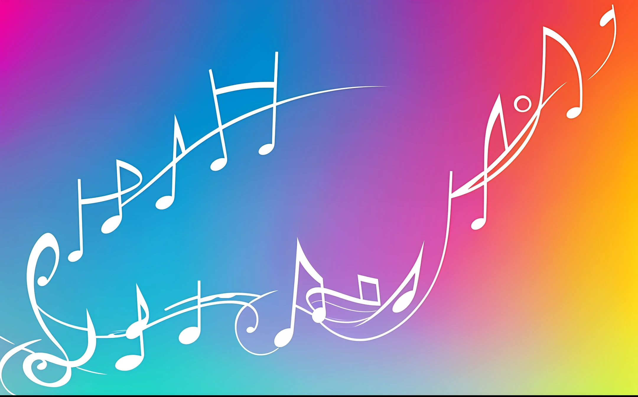 Gradient with musical notes