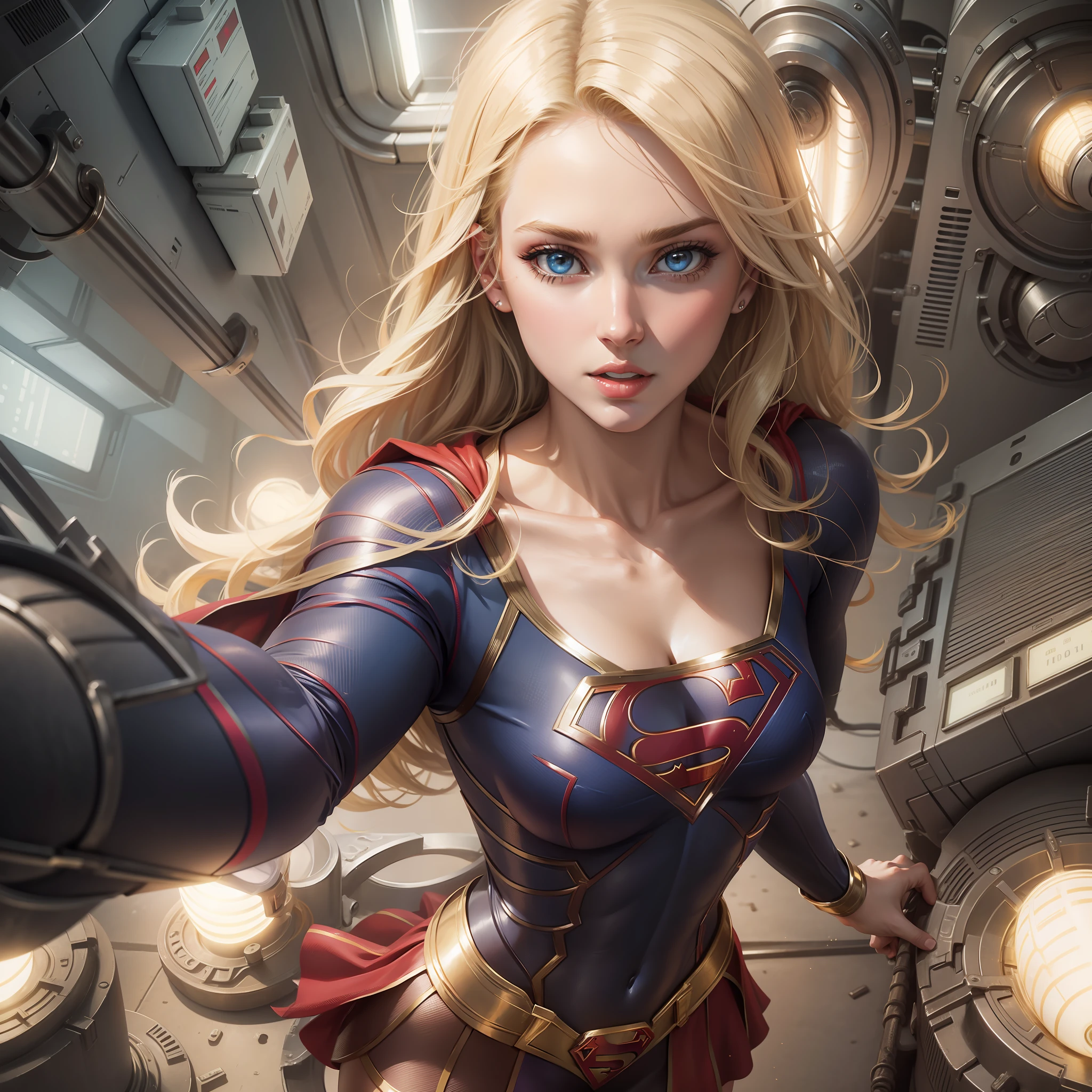 Supergirl, beautiful blonde.