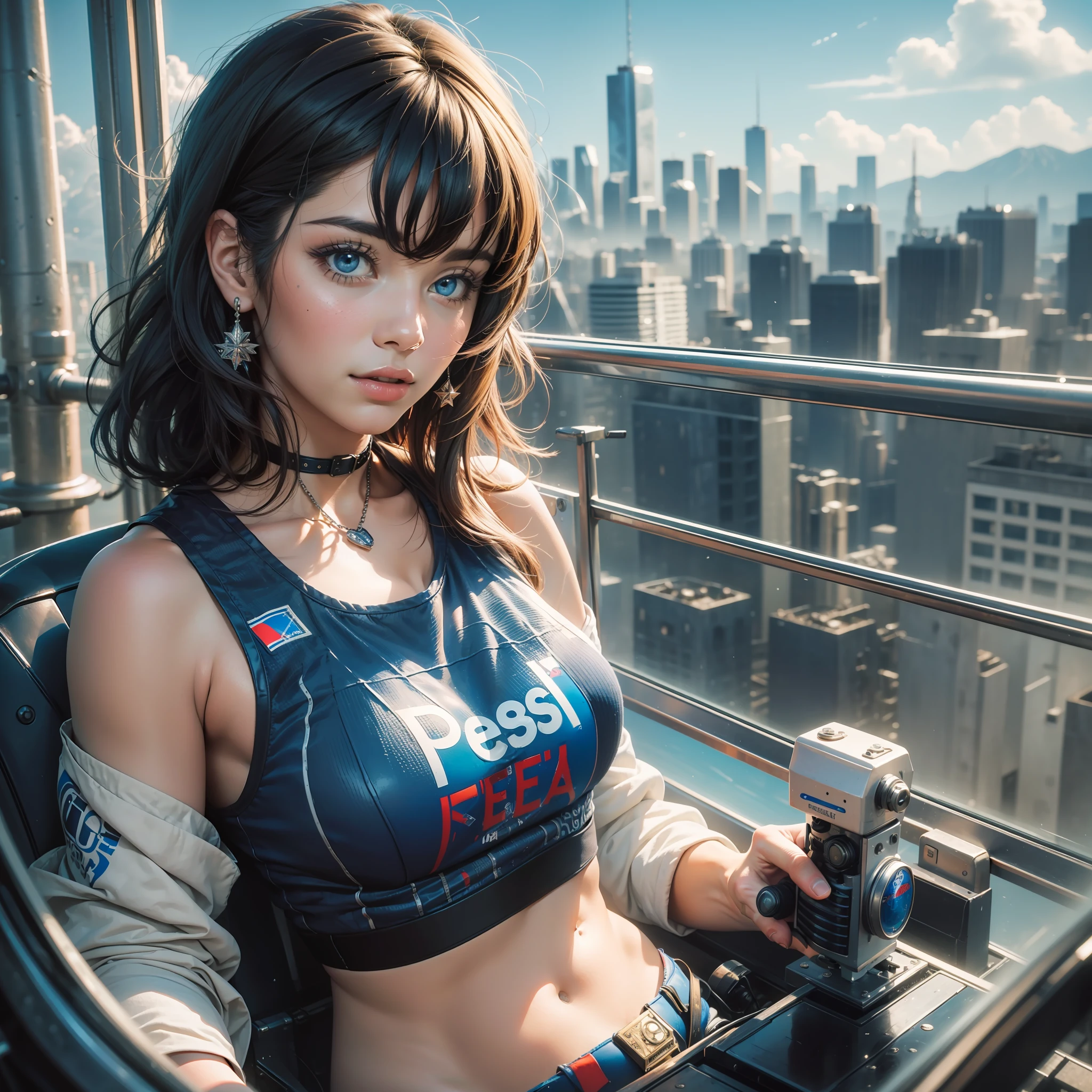 ((Best Quality, 8k, Masterpiece: 1.3)),Highly detailed texture, pepsi logo