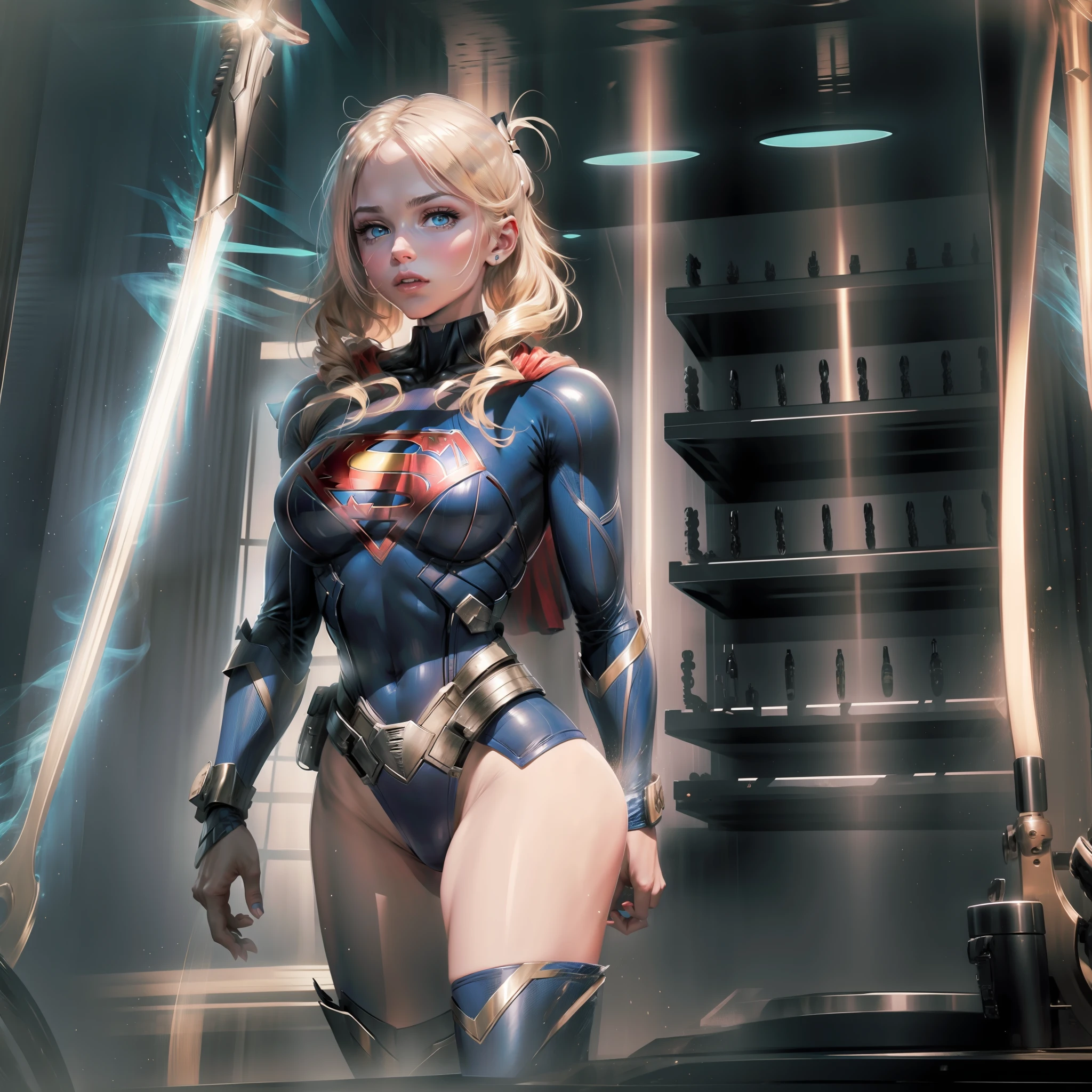Supergirl, beautiful blonde.