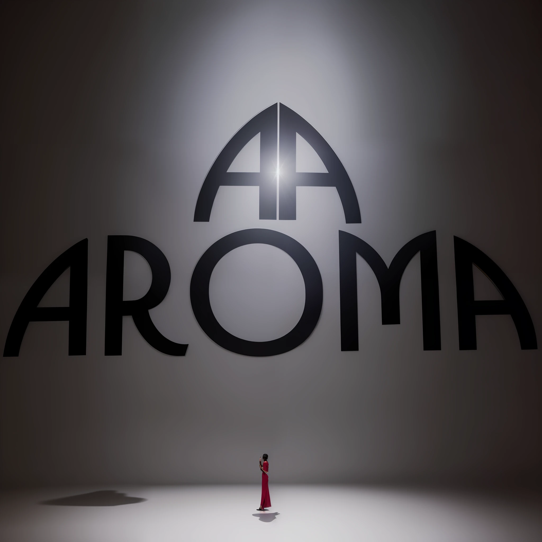 scent sign on a wall with a logo on a fashion show, 3d image, 3d logo art, 3d corporate logo, aurora, tokio aoyama, acronym, by Antonio Rotta, aoshima, letter a, armani, rounded logo, alexandra fomina, inspired by Louise Abbéma, by Arturo Rivera, panorama, logo, chroma, two beautiful women, black skin, african, wearing elegant clothes, parading on the runway of the fashion show,