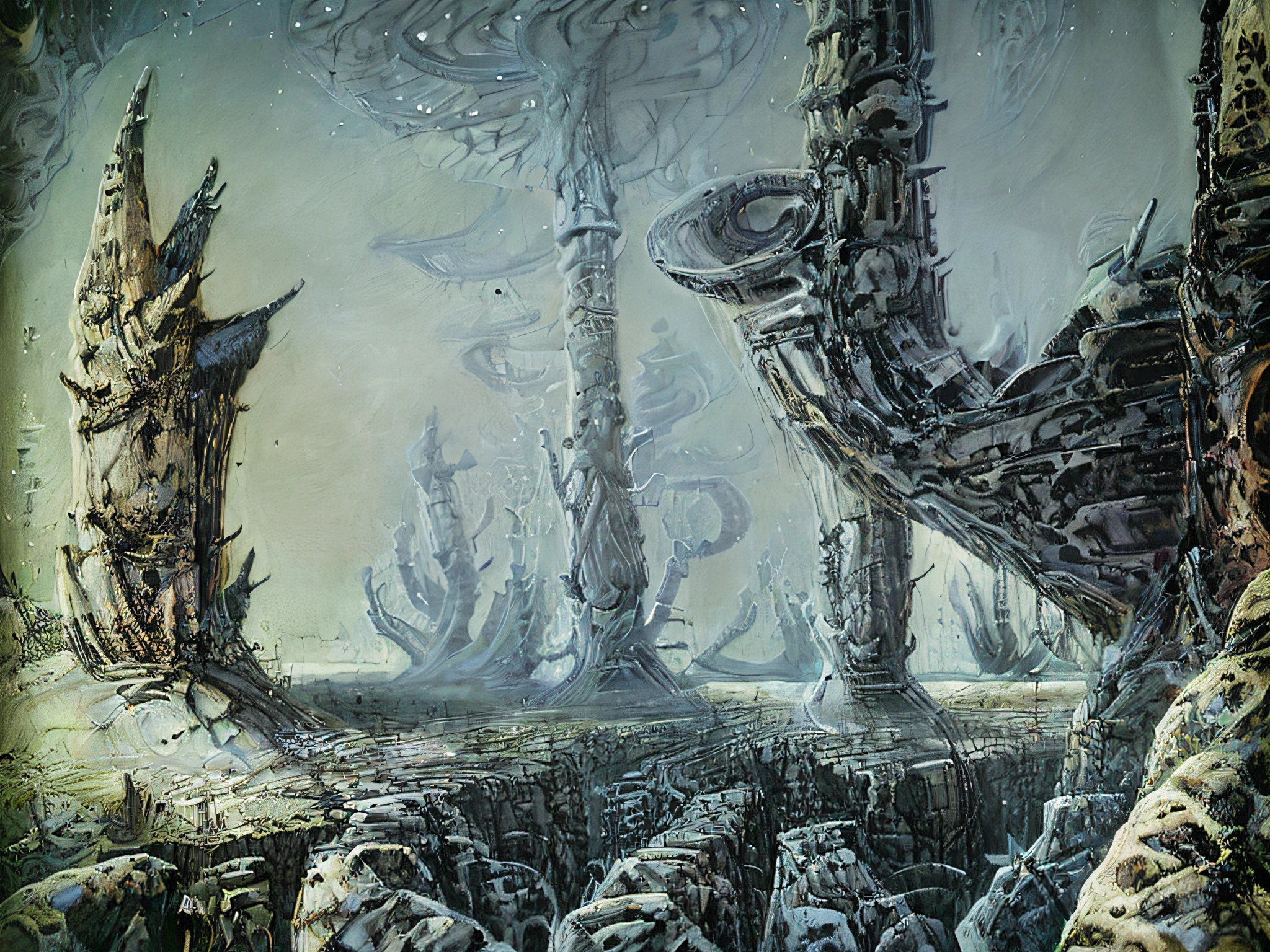 city high teck, concept art, intricate details, highly detailed by Roger Dean in style, full hd