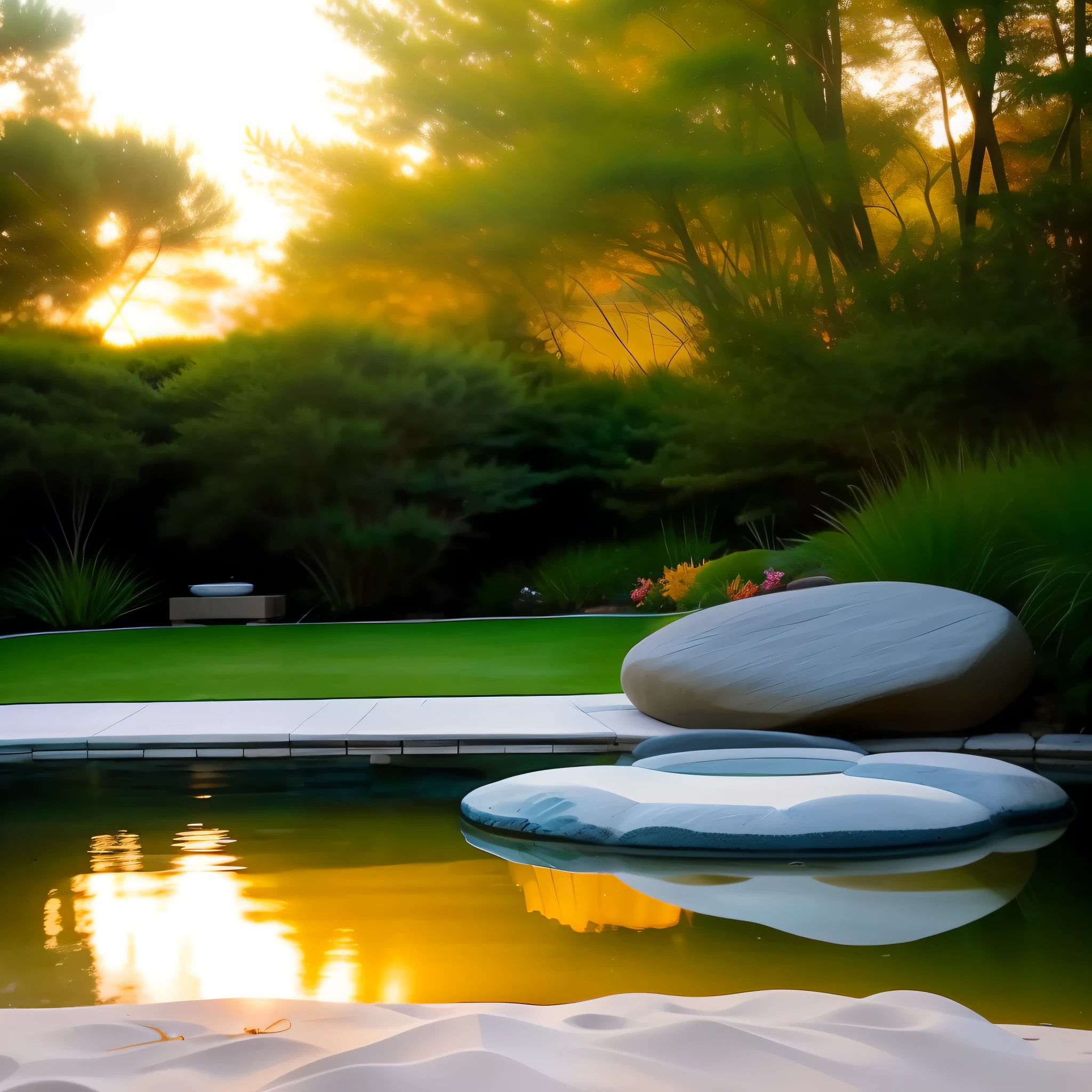 Meditation space: Choose a calm and tranquil location, such as a Zen garden or a beach at sunset. Talk about how practicing small acts of meditation, reflection, or gratitude daily can have a big impact on mental health and overall well-being