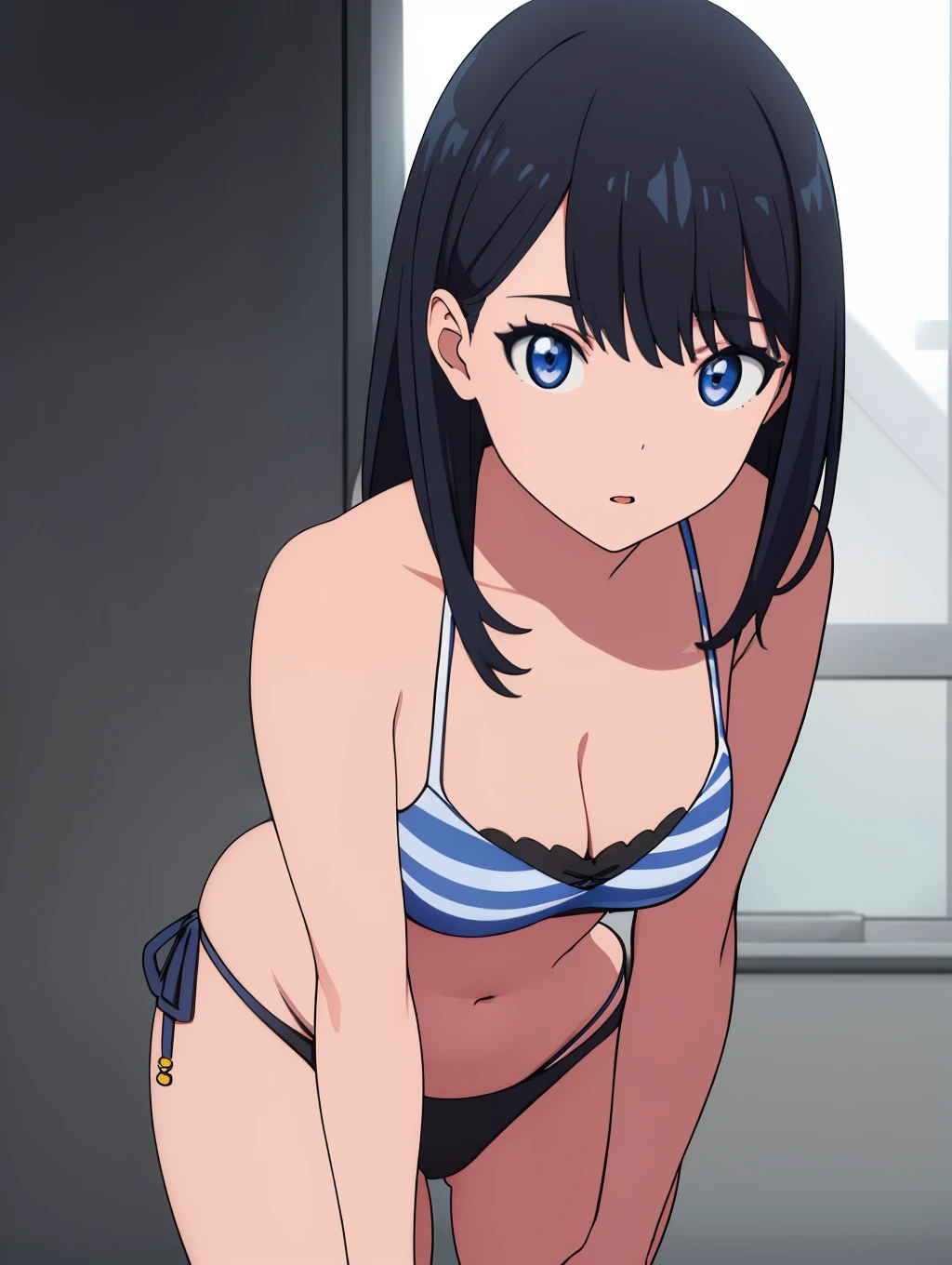 (masterpiece, best quality, high resolution, highly detailed), (1girl, solo), takarada rikka,medium breasts,thong bikini