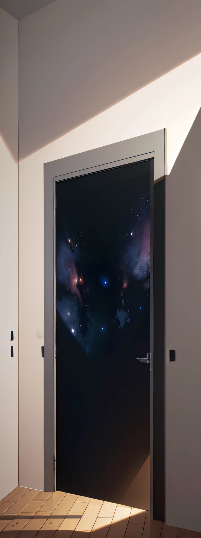 door front view, overlooking space, mysterious, magical, extremely sharp, very detailed, 8K, masterful masterpiece, the most work in the world, photorealistic, ultra sharp,