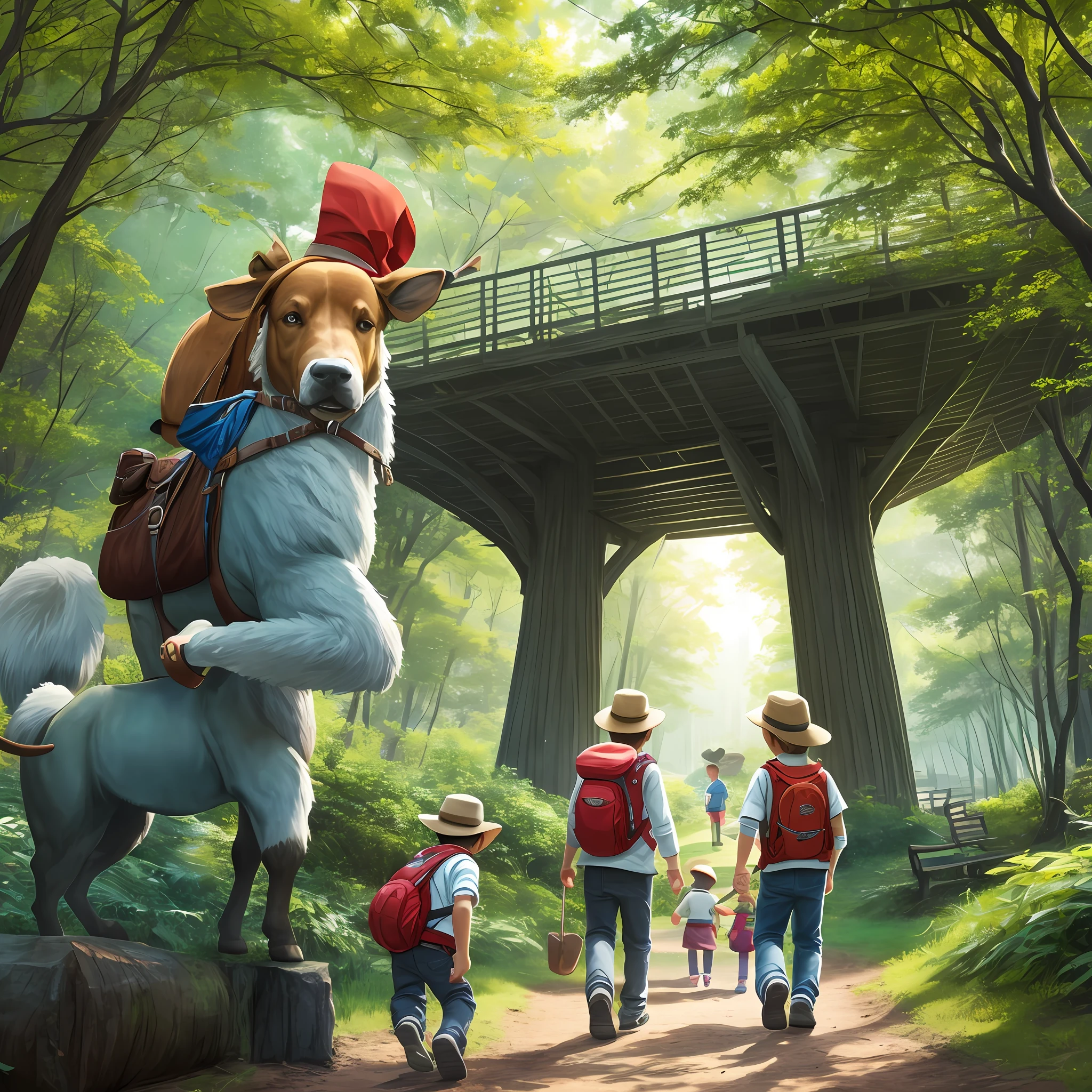 create an image with this theme, The Adventure of the Park Gang, but theme for 6-year-olds --auto --s2