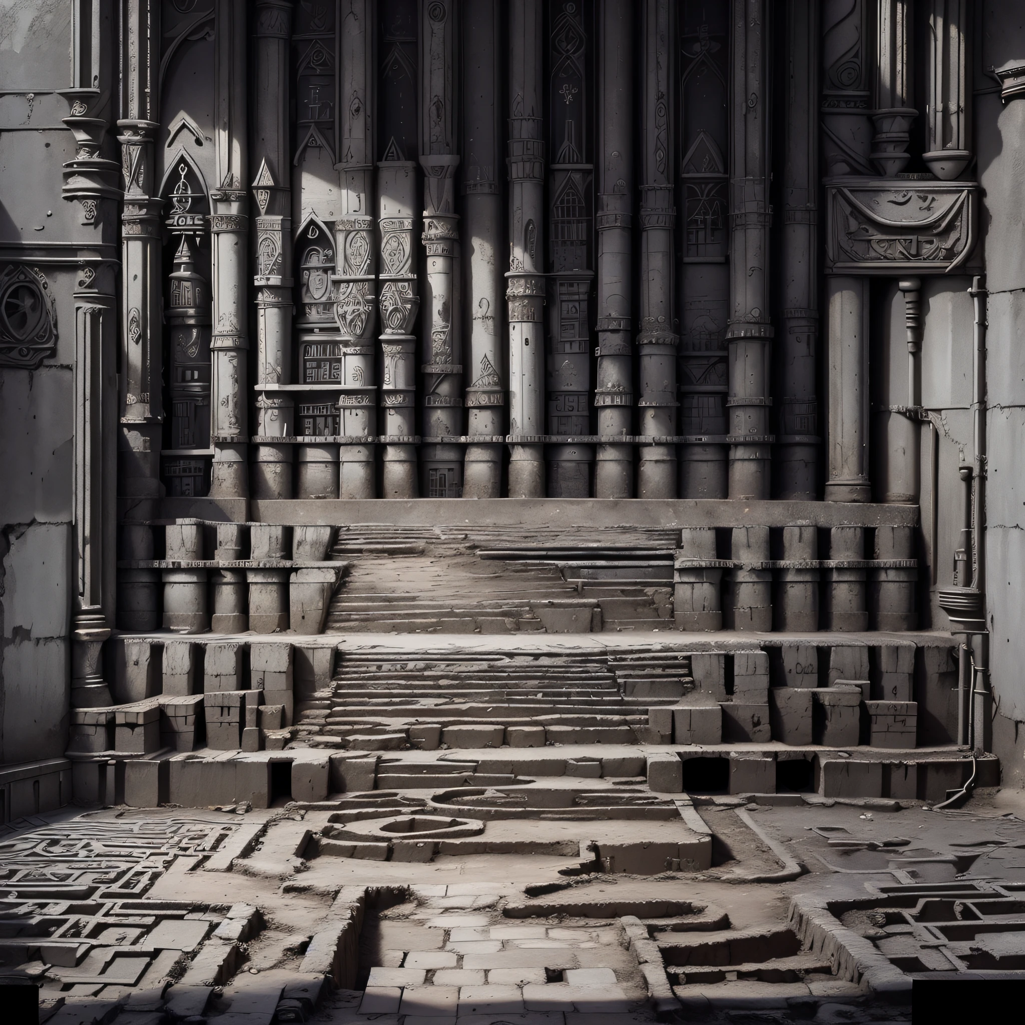 artwork, labyrinth, black and white, minimalist, objective; 1d --auto --s2