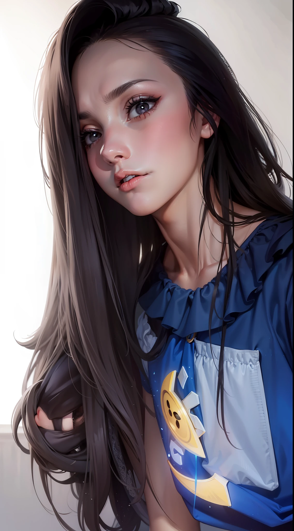 (extremely detailed 8k wallpaper), a medium shot shot of a fearful necromancer, Intricate, High Detail, dramatic,completely black eyes,dark eyes