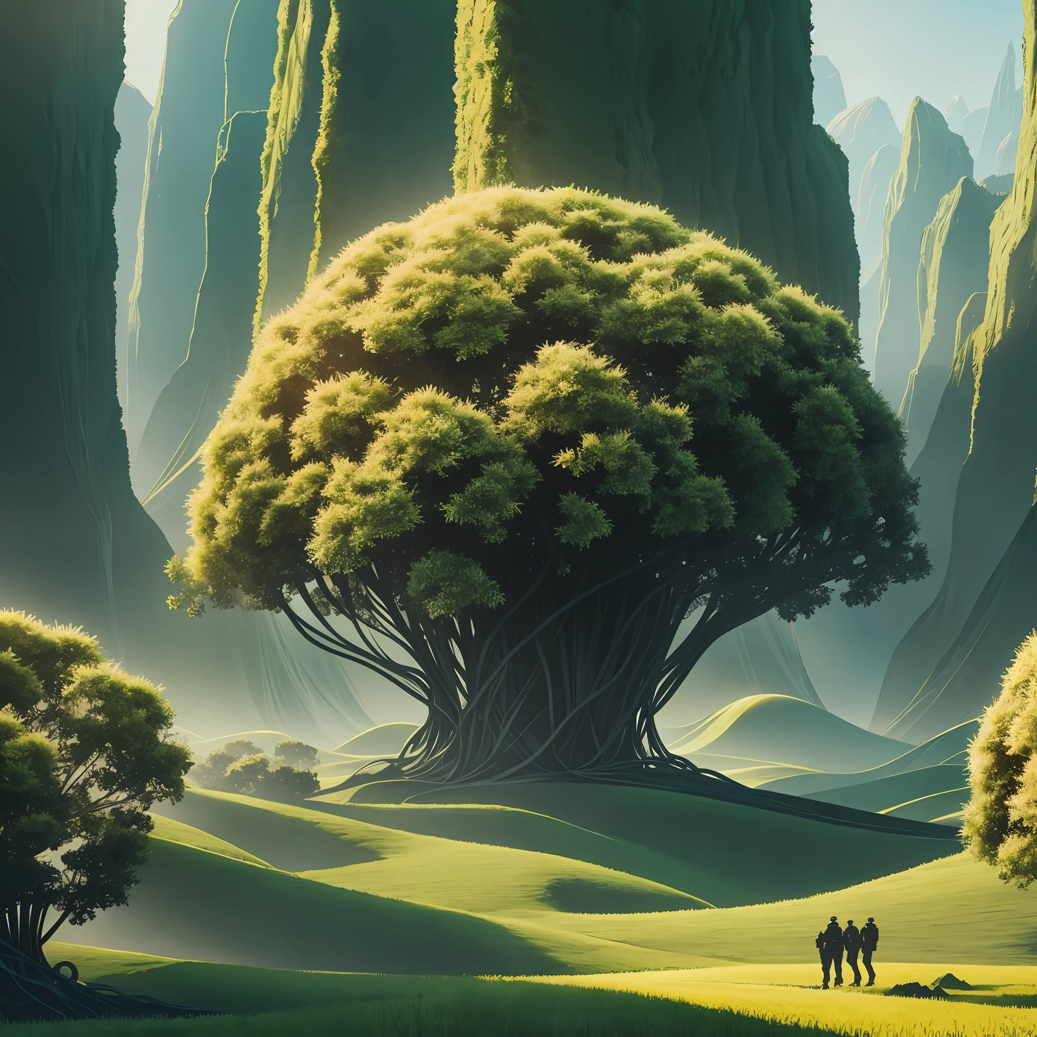 "Field of Polygons", highly realistic and intricate, tangled forms Macro Landscape, sci-fi, high speed film