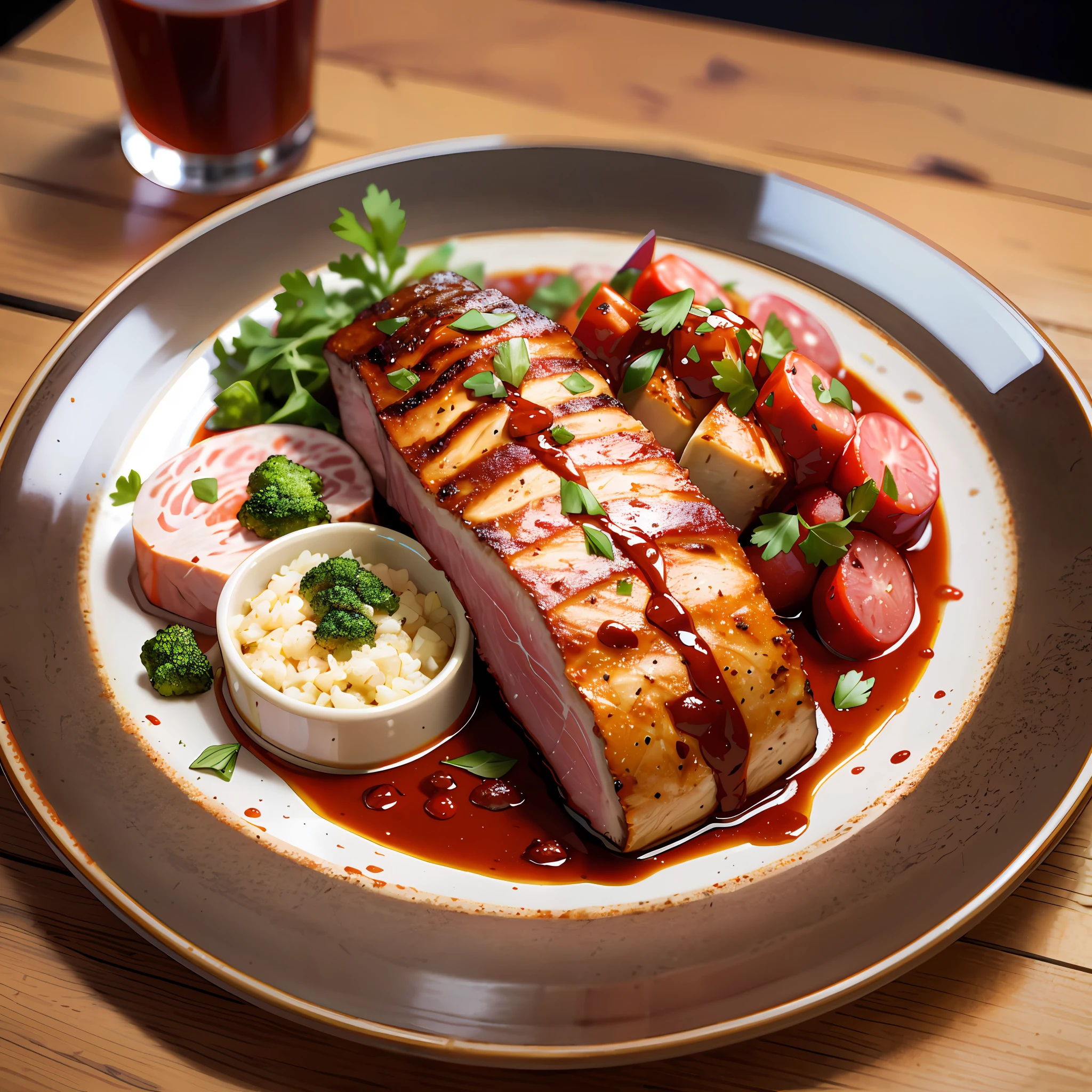 there is a plate of food with meat and vegetables on it, professional food photography, high quality food photography, professional food photo, shot with sony alpha 1 camera, hd food photography, food photography gourmet, by Micha Klein, shot with canon eoa 6 d mark ii, shot on sony a 7 iii, by Jay Hambidge, 4k food photography