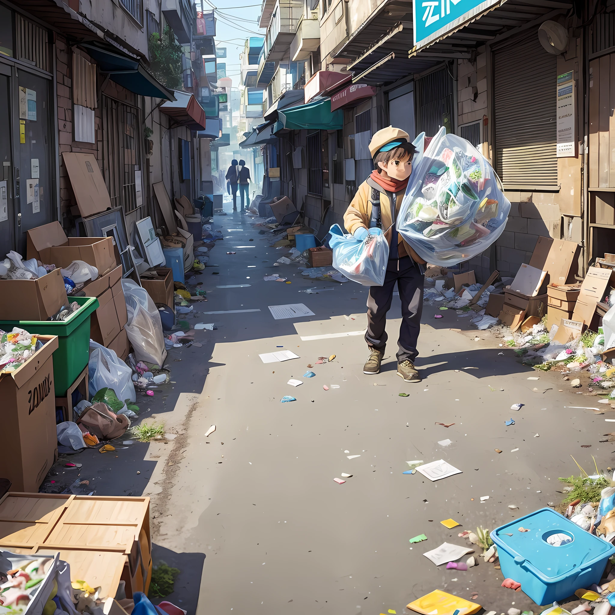 Introduction: The animation begins by showing a city with a lot of garbage scattered in the streets. The camera zooms in on a character who is throwing a plastic cup on the floor. Another character enters the scene, who warns him about the care of the environment and the importance of selective collection.

Development: The two characters begin to walk and, along the way, encounter different types of waste. They explain that materials can be recycled and for this they need to be separated correctly. At this time, a specific trash can appears for each type of material, such as paper, plastic, metal and glass.

The characters show how to separate the waste correctly and leave it in the corresponding bins. They also highlight that selective collection is important not only for the environment, but also for the economy and for the generation of jobs.

Then the animation shows how the collected materials are taken for recycling and transformed into new products. The characters explain that selective collection is a cycle that benefits everyone: nature, society and the economy.

Conclusion: The animation ends with the characters showing that selective collection is a simple attitude and that it can make all the difference to the environment. They encourage the viewer to adopt this practice in their daily lives and to make others aware of the importance of selective collection. The final scene shows the city clean and organized, with all waste collected and recycled correctly. --auto --s2