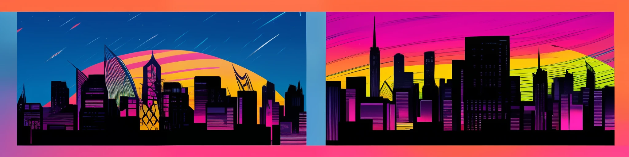 "Realistic and symmetrical, with a clenched fist, like the Black Panthers movement, in the left corner of the image. With a colorful sky and icons of connection, it harks back to the future."