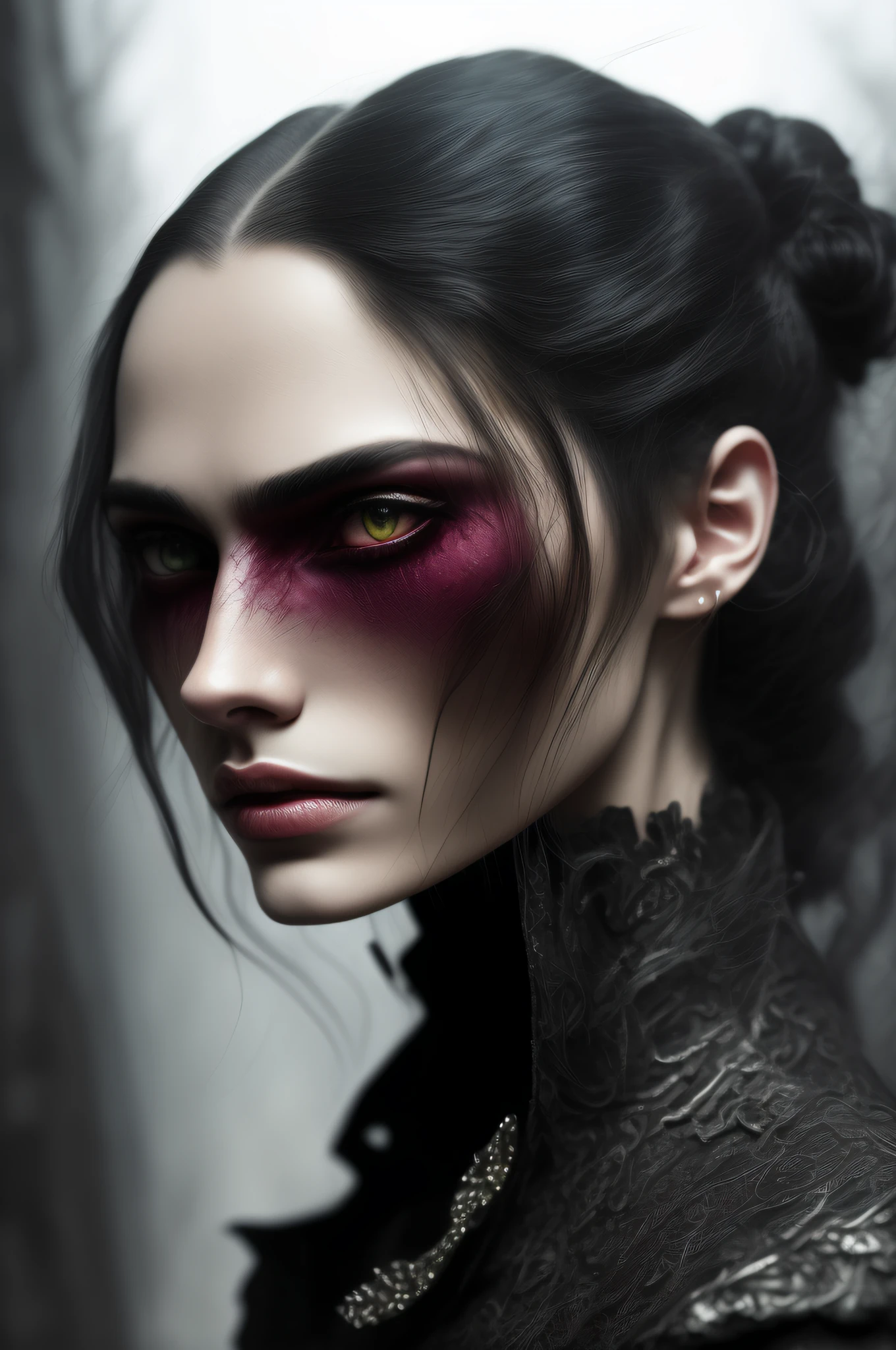 Detailed Ghotic Medieval portrait of vampyre cyberpunk style, (blood smudges:1.4), futuristic (neon :1.1)reflective wear, sci-fi, robot parts, silver parts, machine face
cinematic light, reflections, polished, (((vegnette)))
ef 50mm, ((art by Greg Rutkowsky)), (studio ghibli:1.1), artgern, art, illustration, ((dark ghotic atmosphere)), ((HDR))
((minimal palette colors)), soothing tones, muted colors, dim, calm colors, pastel colors
highly details, intricate details