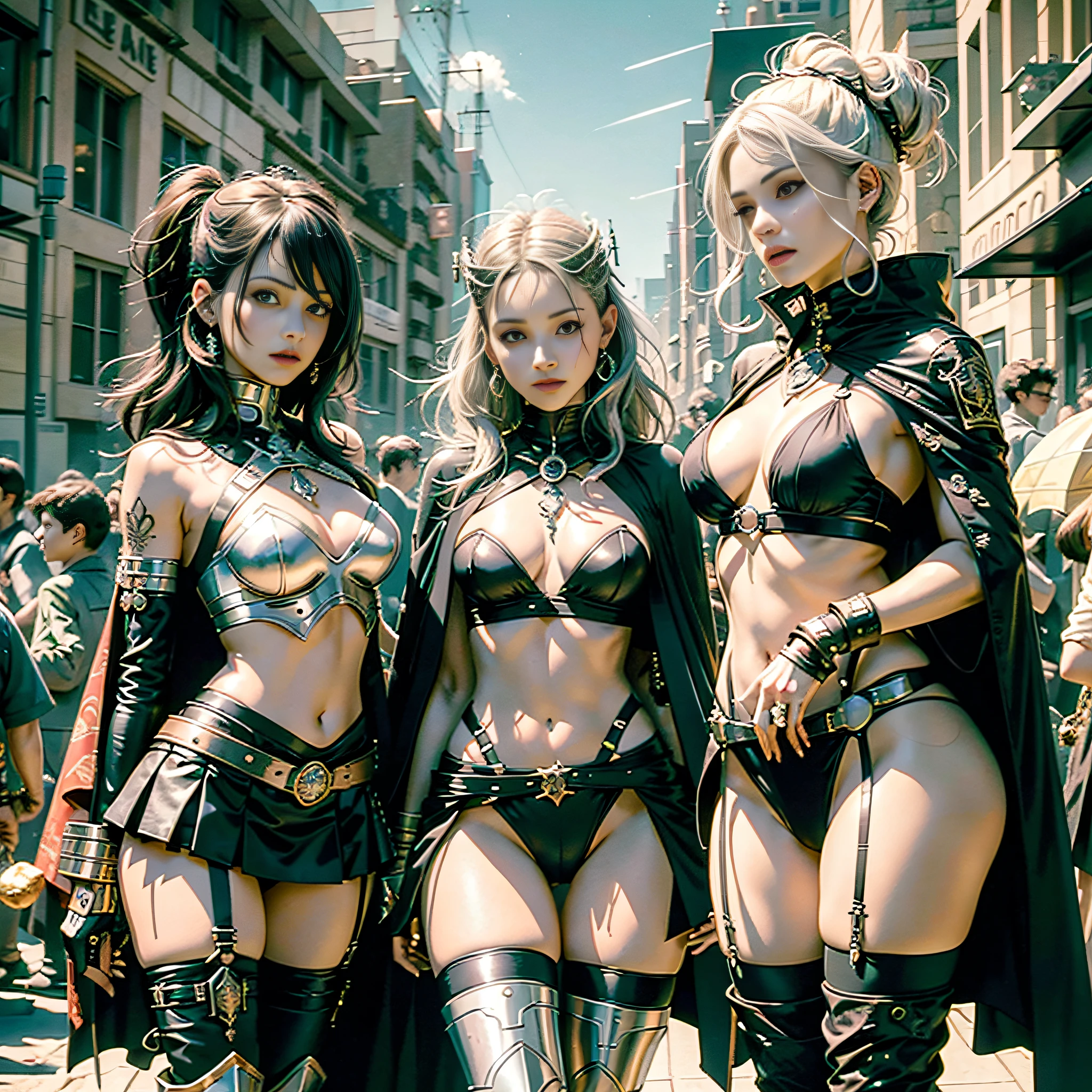 Fututiste Scene "Star Wars BattleShip" crusader Diplomatic conceptual glamorous 3 females pure key aesthetic "Heavy Metal" lower:1.3 close:1.3 fire-follets Will-o'-the-wisp "luis Royo" dazzling walking slow motion playing Cosplay "Princess Laia":1.3 "Daisy Ridley":1.3 "Nathalie Portman":1.3 Baroque jacket 38years sunLight luminescence ultra pro-photorealistic optimal qualities precise details:1.3 DSLR resolution max perfection graduated improved Octane rendered UHD XT3 16K DSLR HDR UnrealEngine5 analog real shadows:1.4 3dcg sharpened body:1.4 faces:1.4 cheekbones effects embarrassed max beautiful:1.4 saturated:1.4 eyes:1.4 lazulis turquoise opals open mouth teeth obvious smiles dark hairstyles short bangs:1.3 ecstatic:1.0.1 fixed floating jacket symmetrical body athletes oiling cape levitating shoulders off:1,0.1,1 white shirt lace clavicles papillotes felt corsait gothic navy thick leathers varied breasts pointed:1.3 satin Supports Bikini Skirt:1.3 fringes matching silks Loose swinging spinels navel:1.3 revealing waist chastity belt silver ornate padlock Gold scarlet pubis-hairy obvious covered:1.4 underwear thighs legs garters bulky stainless steel boots gothic ornate onyx ruby invokes delicate Toys "Darth Vader" familiar robot (EOS R6 135mm 1/1250s f/2.8 ISO400) Mechanized adaptable gadjet mannequins "Bruce Weber girls raw etc.supports fully dressed armor chrome Mandalorian heavy metallized covered flat bands fathoms richly decorated coppers:1,2 fullbodye Carbonites rune ornate pearl embroidered glyphs lava weapon dramatic plasma Tourmaline silver handle engravings lava incandescent Cargo laser DoF equirectangular 360 depths:1.3 background:1.3 DoF [(masterpiece 1,3) (Willi Baumeister:1.1) (John T. Biggers:1,2)::17 DoF Alessandro Casagrande, Greg Rutkowski DoF Sally Mann Guweiz and James Jean DoF tattoo CGSCOSITY DoF Michelangelo