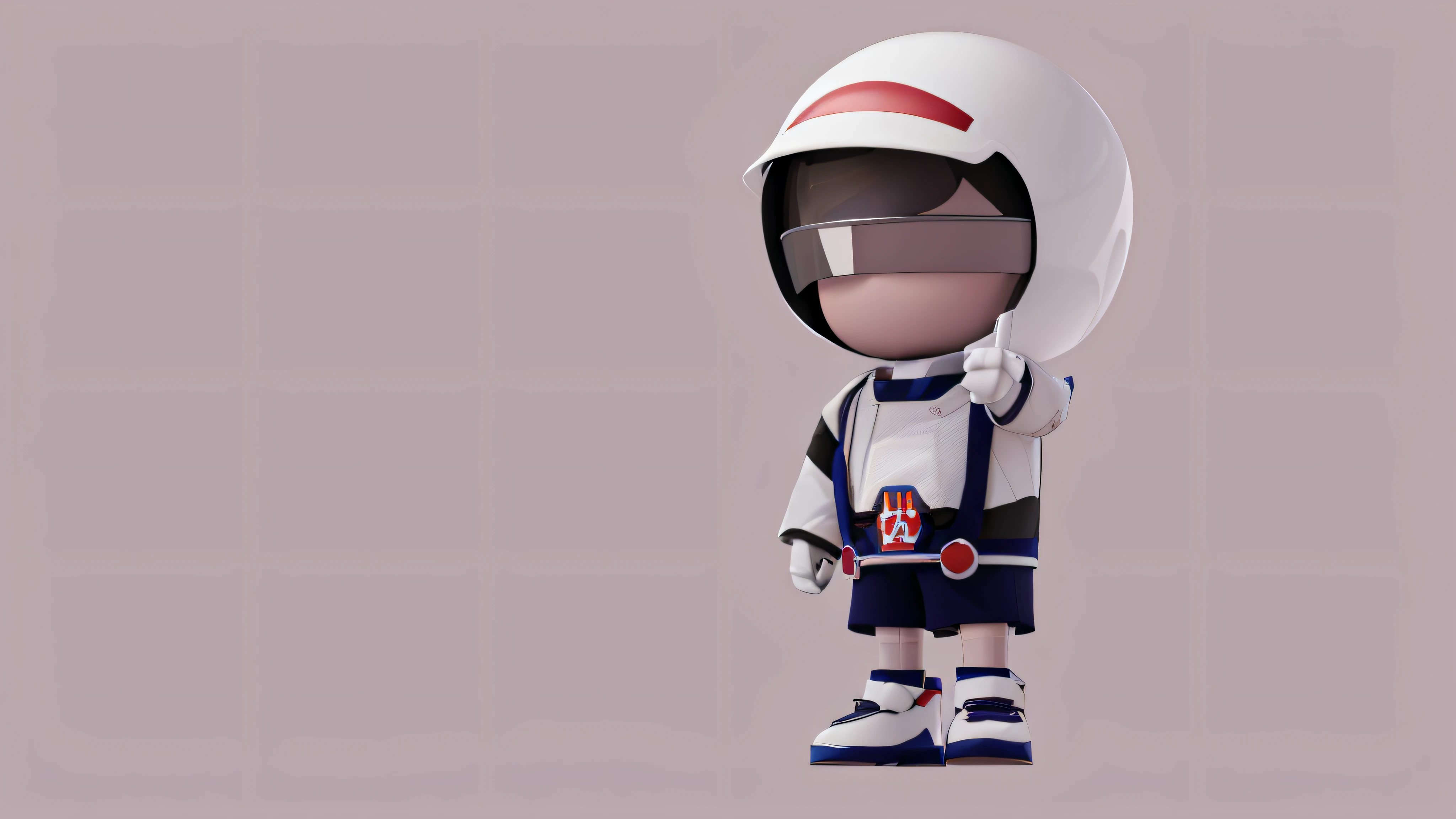 Cartoon character of man in helmet and baseball uniform, space suit, 3d model of japanese mascot, cute 3 d rendering, popular japanese 3 d super detailed, 3 d character rendering, sintan rendering, 3d character, 3d character, 3d illustration, 3d illustration, anime style 3d, 3d rendering stylized