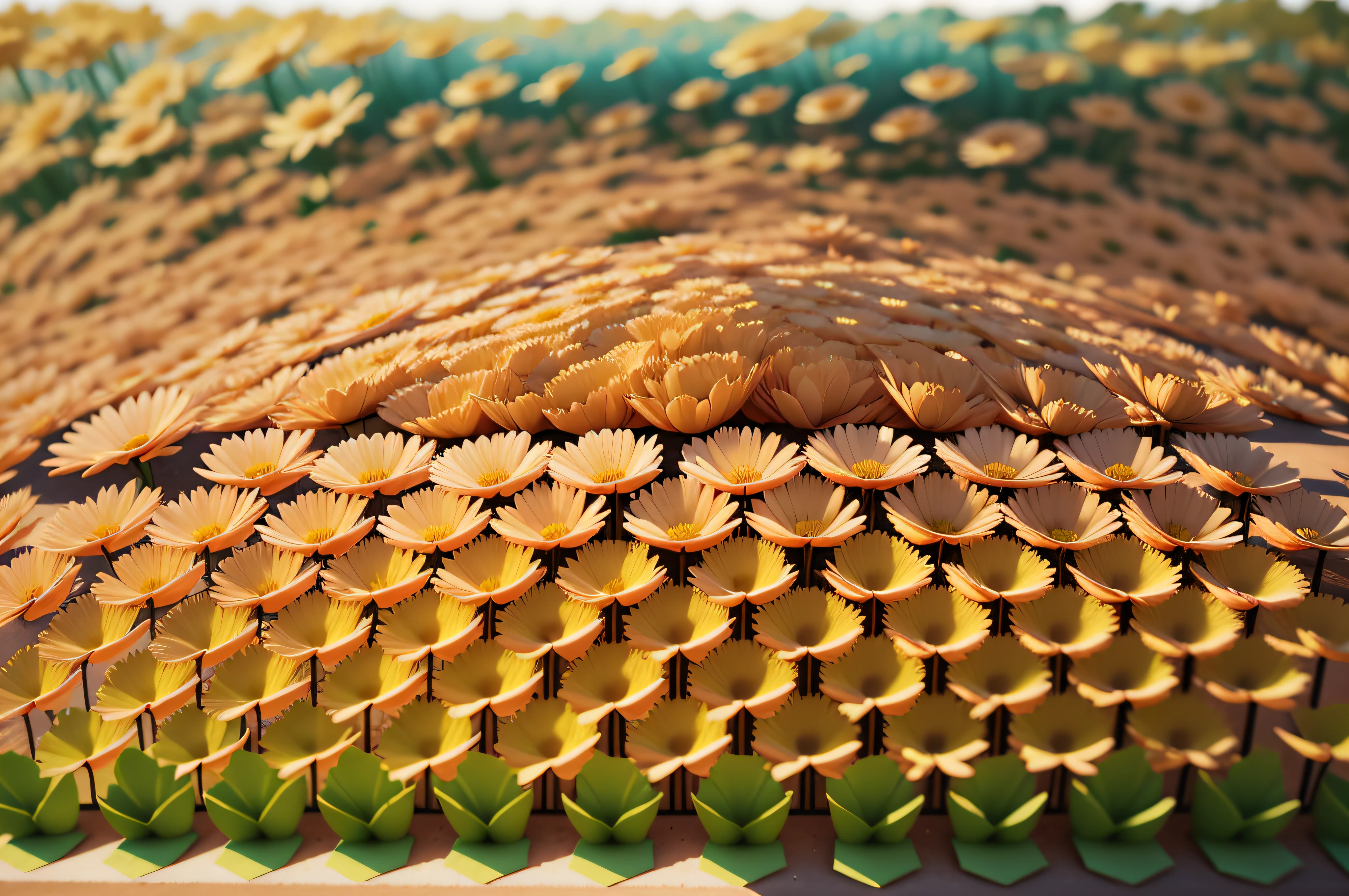 3D Flower Patterns, --AR 3:2, --tile , equirectangular 360, Highres, [(art by Willi Baumeister: 1.1), (art by John T. Biggers: 1.2)::17], official art, 8k continuous unit paper, ultra detailed, aesthetic, masterpiece, best quality, photorealistic --auto --s2