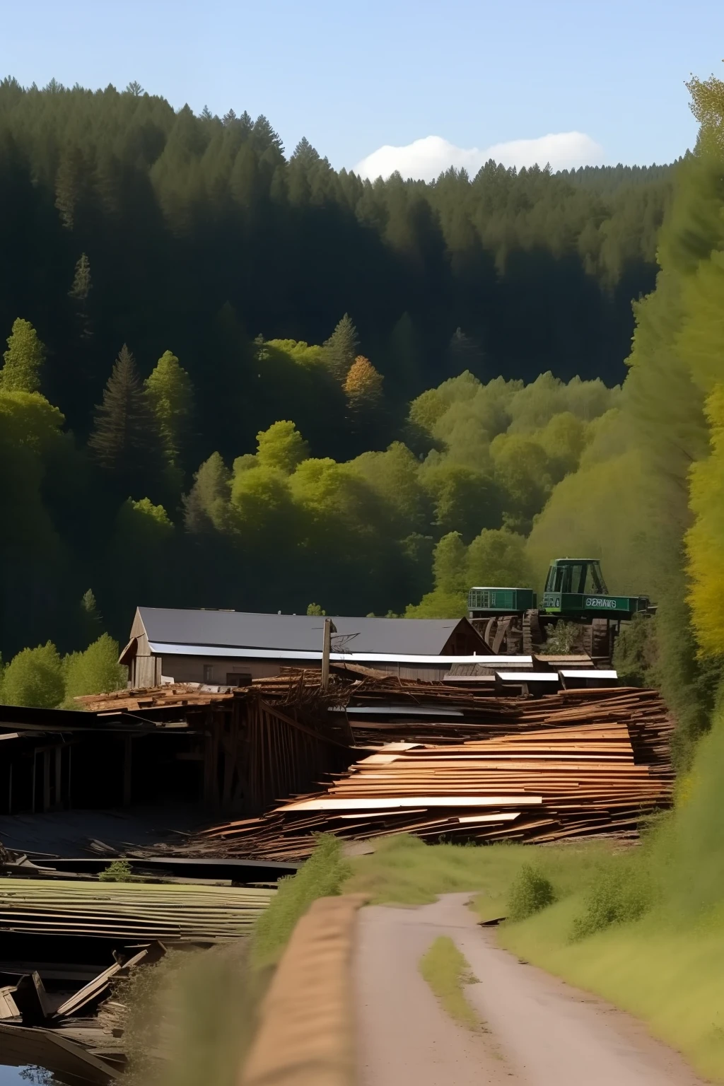 Sawmill on the verge of collapse