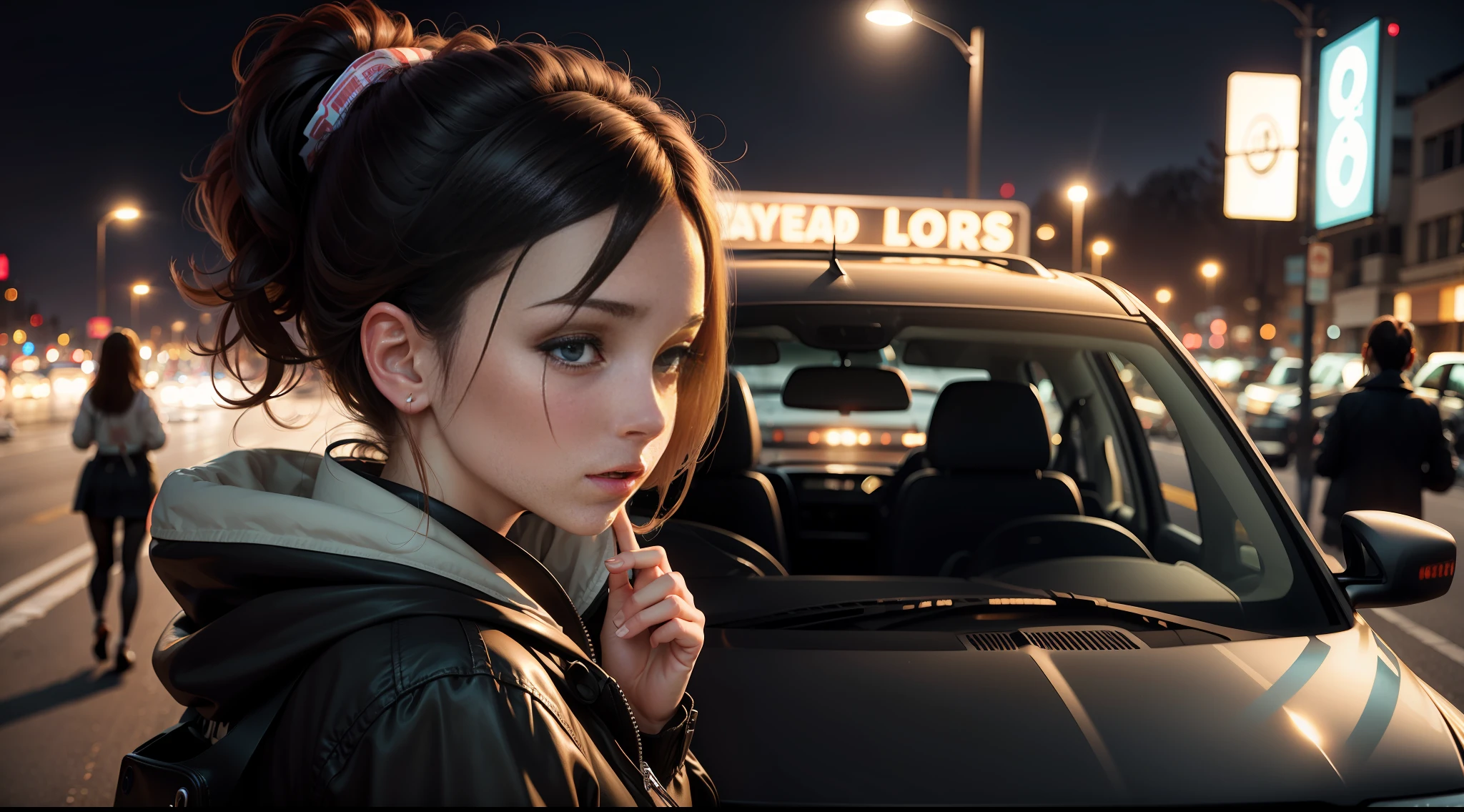 woman outside my car one night listens