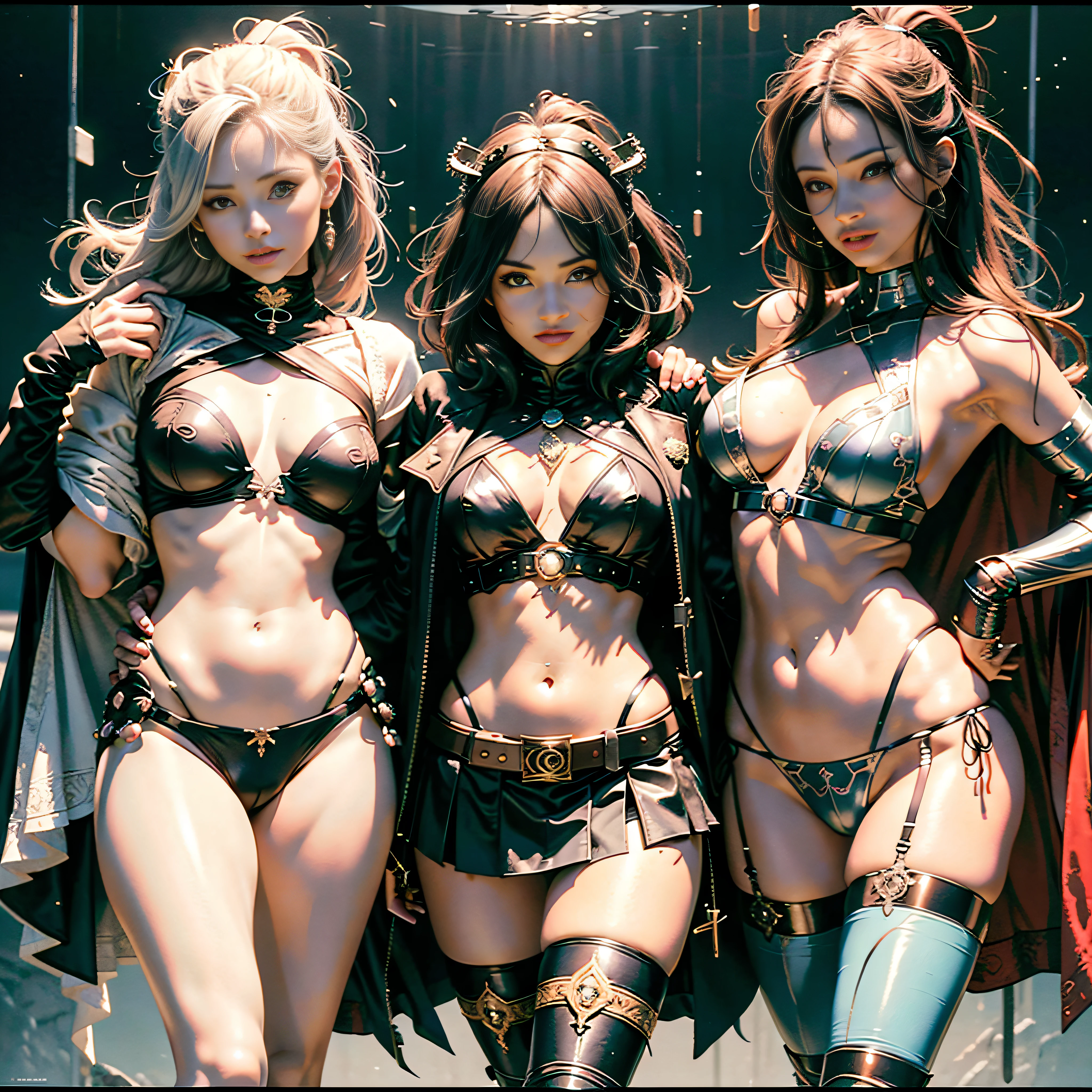 Fututiste Scene "Star Wars BattleShip" crusader Diplomatic conceptual glamorous 3 females pure key aesthetic "Heavy Metal" lower:1.3 close:1.3 fire-follets Will-o'-the-wisp "luis Royo" dazzling walking slow motion playing Cosplay "Princess Laia":1.3 "Daisy Ridley":1.3 "Nathalie Portman":1.3 Baroque jacket 38years sunLight luminescence ultra pro-photorealistic optimal qualities precise details:1.3 DSLR resolution max perfection graduated improved Octane rendered UHD XT3 16K DSLR HDR UnrealEngine5 analog real shadows:1.4 3dcg sharpened body:1.4 faces:1.4 cheekbones effects embarrassed max beautiful:1.4 saturated:1.4 eyes:1.4 lazulis turquoise opals open mouth teeth obvious smiles dark hairstyles short bangs:1.3 ecstatic:1.0.1 fixed floating jacket symmetrical body athletes oiling cape levitating shoulders off:1,0.1,1 white shirt lace clavicles papillotes felt corsait gothic navy thick leathers varied breasts pointed:1.3 satin Supports Bikini Skirt:1.3 fringes matching silks Loose swinging spinels navel:1.3 revealing waist chastity belt silver ornate padlock Gold scarlet pubis-hairy obvious covered:1.4 underwear thighs legs garters bulky stainless steel boots gothic ornate onyx ruby invokes delicate Toys "Darth Vader" familiar robot (EOS R6 135mm 1/1250s f/2.8 ISO400) Mechanized adaptable gadjet mannequins "Bruce Weber girls raw etc.supports fully dressed armor chrome Mandalorian heavy metallized covered flat bands fathoms richly decorated coppers:1,2 fullbodye Carbonites rune ornate pearl embroidered glyphs lava weapon dramatic plasma Tourmaline silver handle engravings lava incandescent Cargo laser DoF equirectangular 360 depths:1.3 background:1.3 DoF [(masterpiece 1,3) (Willi Baumeister:1.1) (John T. Biggers:1,2)::17 DoF Alessandro Casagrande, Greg Rutkowski DoF Sally Mann Guweiz and James Jean DoF tattoo CGSCOSITY DoF Michelangelo