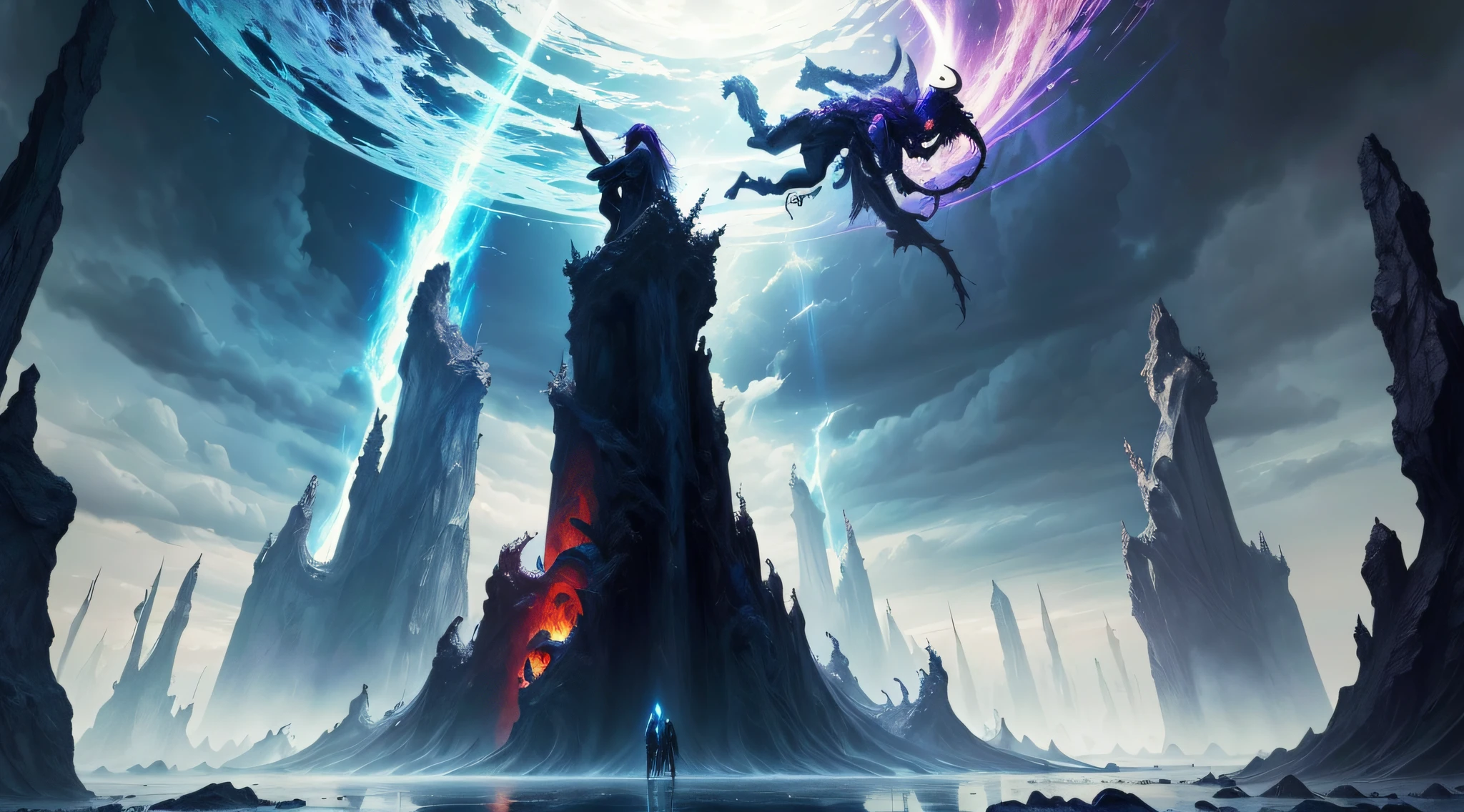 rebellious fallen demons around you from planet earth ((best quality)), ((masterpiece)), archangels, (reality that transforms: 0.7), miraculous surreal landscape, floating islands, ethereal vortex, unbelievable fantastic creatures, masterpiece quality, mysteries of the universe, swirl of energy, magical phenomenon