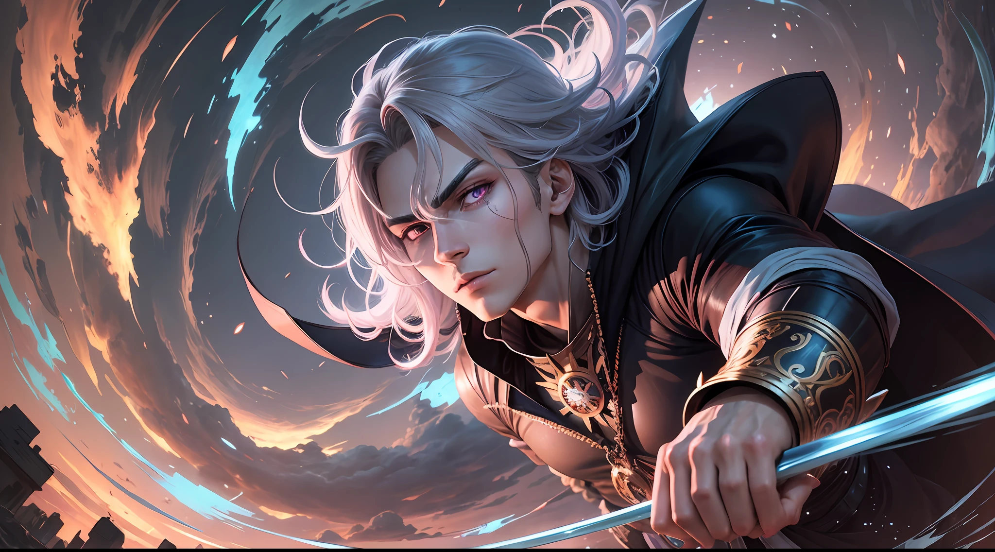 eye, man, male, magic, anime, power, best quality, ultra detailed, anime. --auto --s2