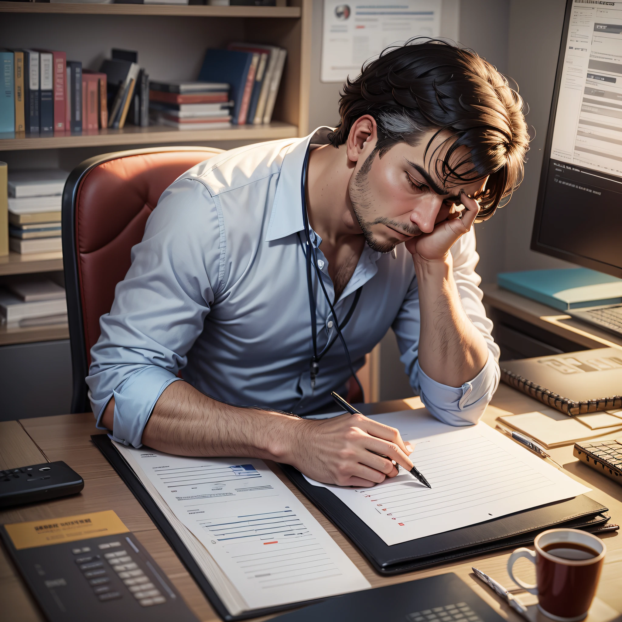 Thinking man in office --auto --s2