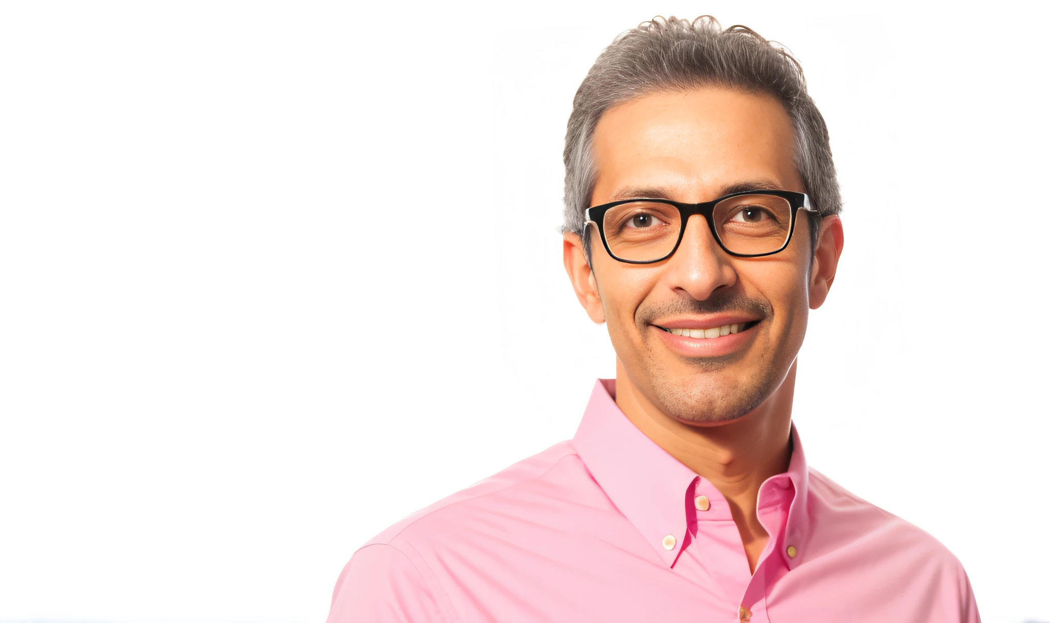 a close up of a man wearing glasses and a pink shirt, david rudnick, david kassan, jeff goldblum, brett goldstein, amr elshamy, sam nassour, ted nasmit, farid ghanbari, reza afshar, ahmad merheb, hibbary, jonathan zawada, peter palombi, andrew bernstein --auto --s2