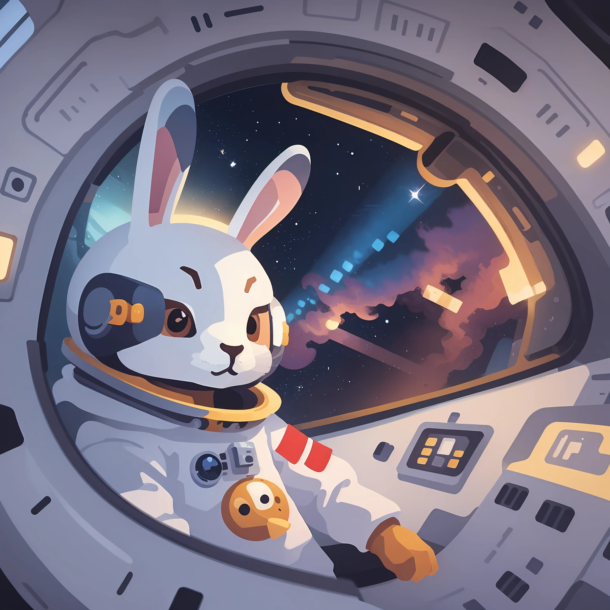 Cute astronaut rabbit --auto --s2
