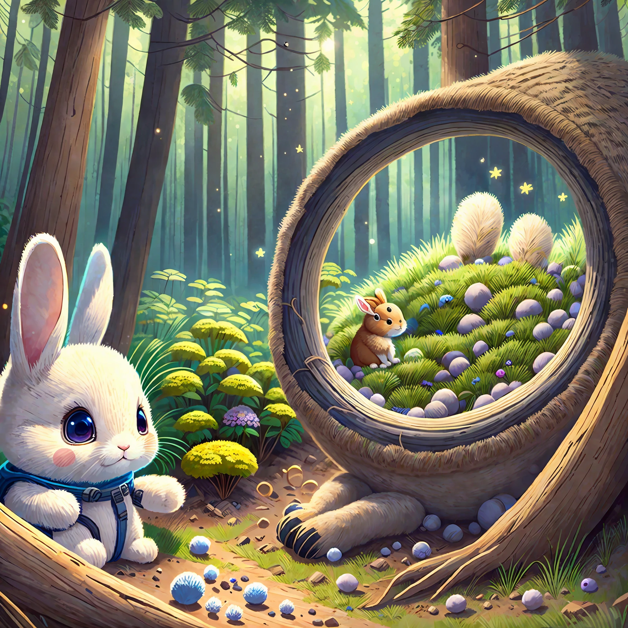 Once upon a time there was a rabbit named Pompom. He lived in a small burrow near the clearing of the forest. Pompom has always had a very special dream: to be an astronaut and explore space. --auto --s2
