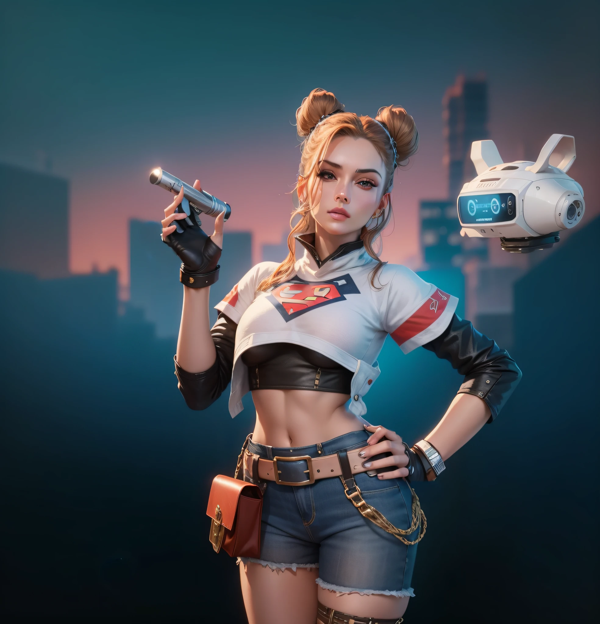 "Create an image of this woman with high quality (4K) keeping the aspects of her face and the same style of clothing, perfect face, super detailed and realistic. --auto --s2