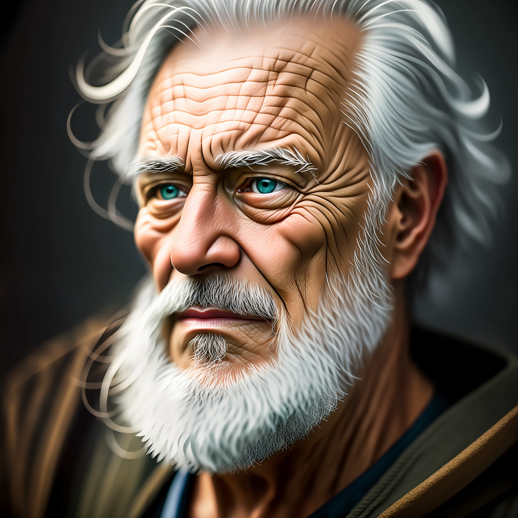 epic realistic, high-quality artwork of a oldman
