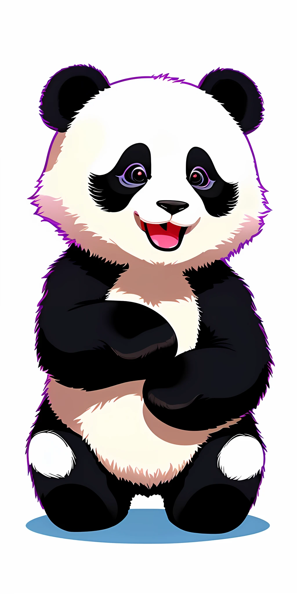 imagine prompt:Panda, Sticker, Excited, Matte, Geometric, Contour, Vector, White Background, Detailed