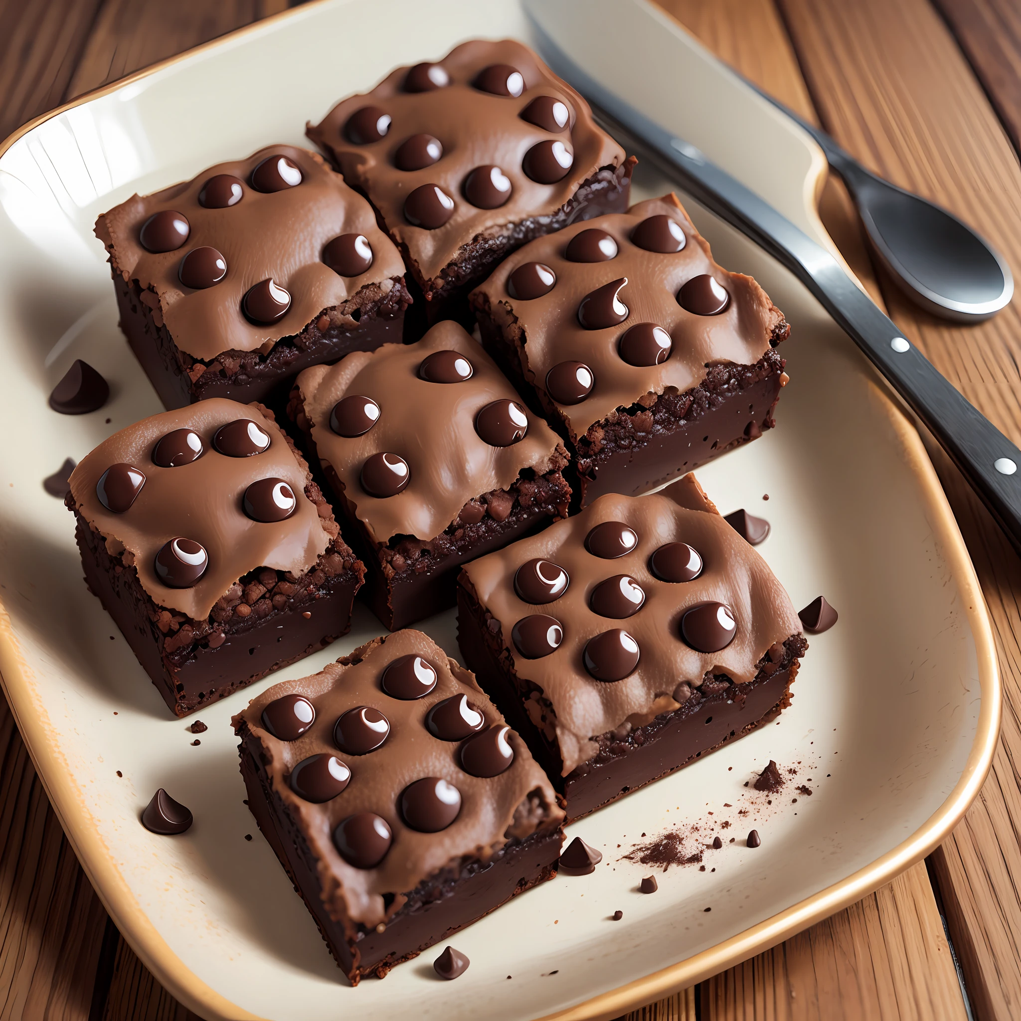Stuffed brownies, sprinkled with chocolate --auto --s2