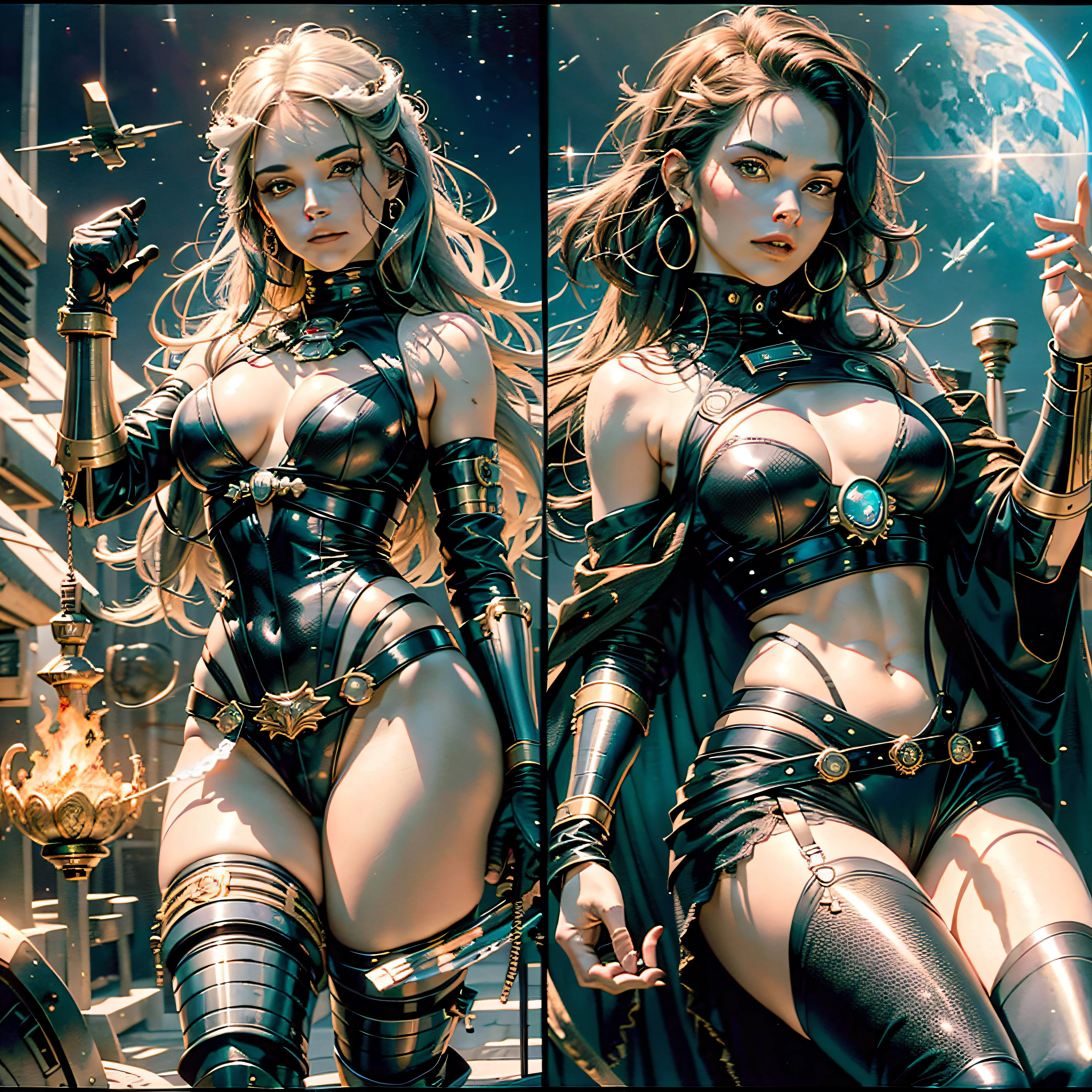Lower:1.3 near:1.3 dazzling fire-follet Queen Fututiste Scene "Star Wars BattleShip" "Heavy Metal" Diplomatic conceptual glamorous 3 females pure key aesthetic walking slow down playing guitar Cosplay "Princess Laia":1.3 "Daisy Ridley":1.3 "Nathalie Portman":1.3 Baroque jacket 38years sunLight luminescence ultra pro-photorealistic optimal qualities precise details:1.3 DSLR max resolution colors-coded perfection graded improved Octane rendered UHD XT3 16K DSLR HDR UnrealEngine5 shadows Analog real:1.1 3dCGG sharpened body:1.4 faces:1.4 pompette cheekbones effects annoyed max saturated:1.4 beautiful:1.4 eyes:1.4 lazuli turquoise opals open mouth teeth obvious smiles dark hairstyles short bangs:1.3 ecstatic:1.0.1 floating jacket fixed symmetrical bodies athletes oiling cape levitating shoulders off:1,0.1,1 white shirt lace clavicles papillotes felt arms hand thumb-4finger-5nail corsait gothic navy thick leathers breasts varied breasts pointed: 1.3 satin supports bikini skirt:1.3 matching bristles loose swinging spinels navel:1.3 revealing waist chastity-belt silver adorned padlock Gold scarlet pubis-hairy obvious covered:1.4 underwear thighs legs garters bulky stainless steel boots gothic ornate onyx ruby invokes delicate Toys familiar robot (EOS R6 135mm 1/1250s f/2.8 ISO400) C3PO "Darth Vader" Mechanized adaptable gadjet mannequins "Bruce Weber raw supports fully dressed armor chrome Mandalorian heavy metallized covered flat bands fathoms richly decorated coppers:1,2 fullbodye Carbonites rune Pearl decorated embroidered glyphs lava weapon dramatic plasma Tourmaline handle silver engravings lava incandescent DoF xwing-fire-laser space DeathStar equirectangular 360 depths:1.3 background:1.3 CGSCOSITY DoF [(masterpiece 1,3) (Willi Baumeister:1.1) (John T. Biggers:1,2)::17 DoF Alessandro Casagrande, Greg Rutkowski, Sally Mann, Guweiz and James Jean, Michelangelo tattoo etc.nswf