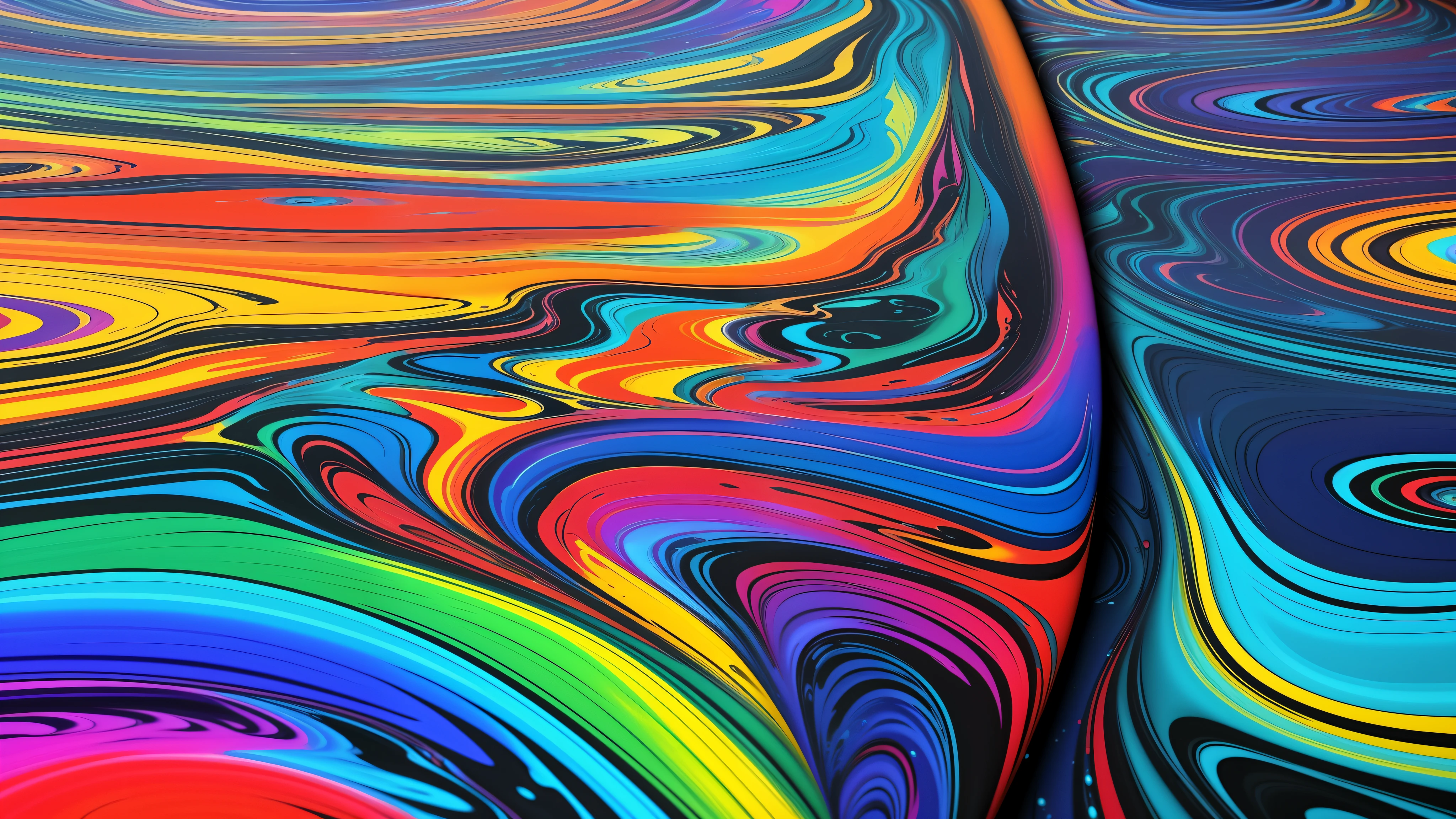a close up of a colorful liquid painting on a surface, colorful swirls of paint, abstract liquid, swirling paint, swirling liquids, cool smooth space colours, swirling fluid, swirling water cosmos, wallpaper 4k, wallpaper 4 k, 4k highly detailed digital art, hq 4k phone wallpaper, swirling paint colors, paint swirl aesthetic