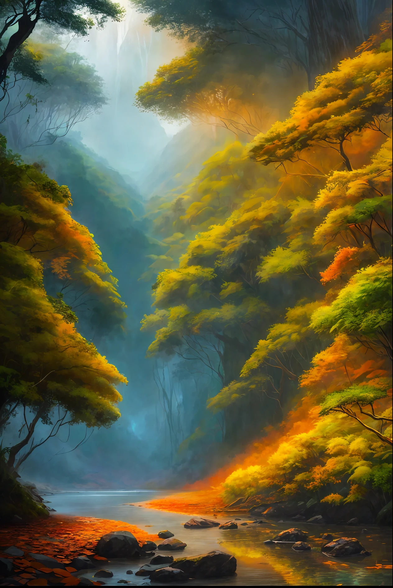 stunning view,professional high quality hyperrealistic scenery containing a picturesque nature of a
wild jungle in
winter in the morning hail weather,
(environmental lighting), 8k resolution, detailed, focus, mid range shot
naturalism,dramatic darkness
by Guy Tal