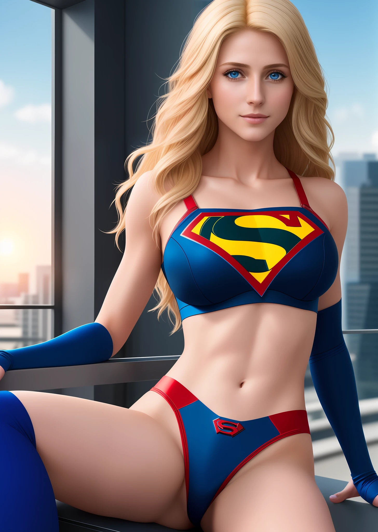 Helen Slater, 19, panties, cosplay of the black superman 2020 highly detailed, (large breasts), lush ass, in superhero pose, shot in dslr, long blonde hair, detailed face, blue eyes, cinematic, maximum detail, sleeping, sexy, sitting on the roof, bright colors, hdr, mute colors, soft cinematic light, crazy detail, complex detail, hyperdetail, masterpiece, 8k, wallpaper, (detail), HDR, high quality, ((high skin detail, skin detail)), sharp focus, 8k UHD, DSLR, high quality, film grain