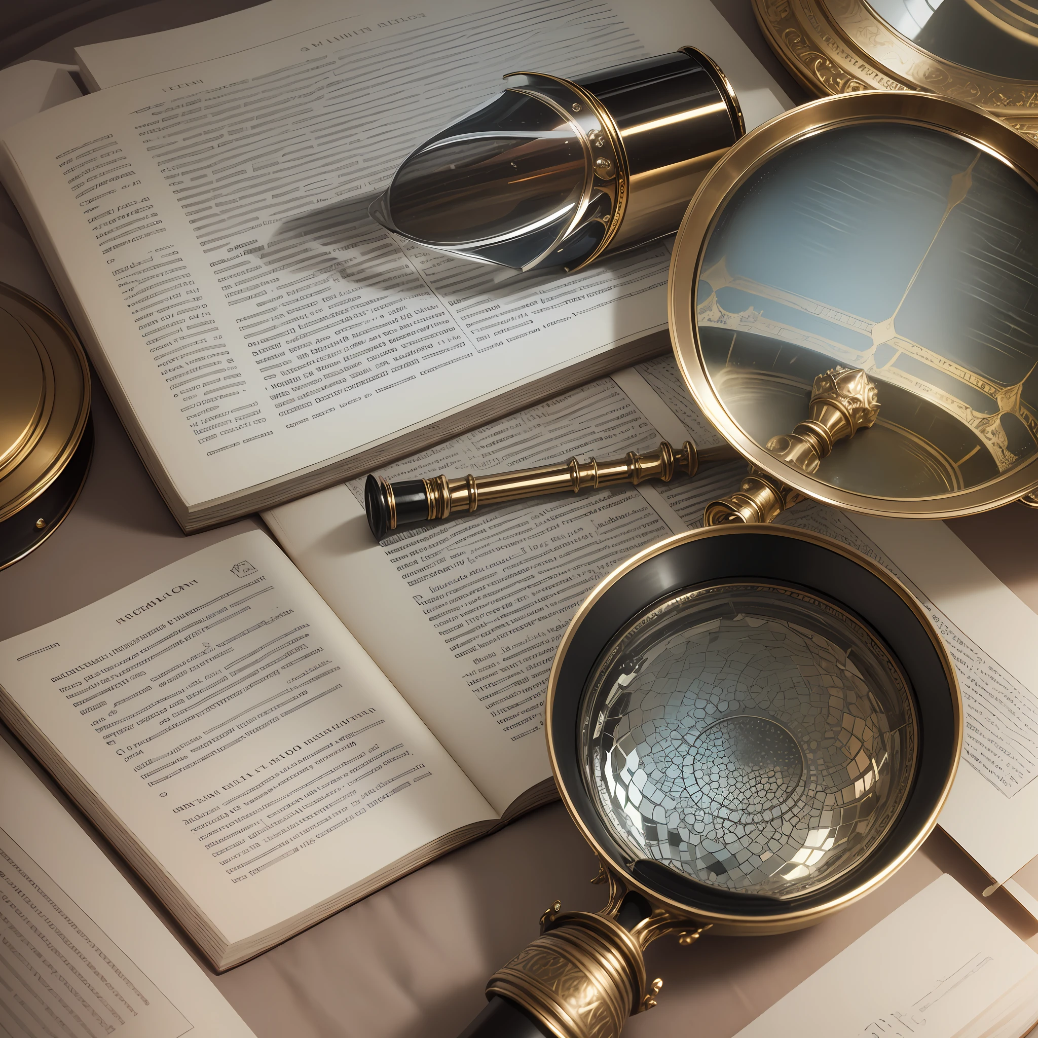 Create a highly detailed magnifying glass That through this magnifying glass that is right on top of the bed in high resolution we can see Through it Ellon Musk versus King Solomon Put elements that illustrate The comparison of the wisdom and wealth of each --auto --s2