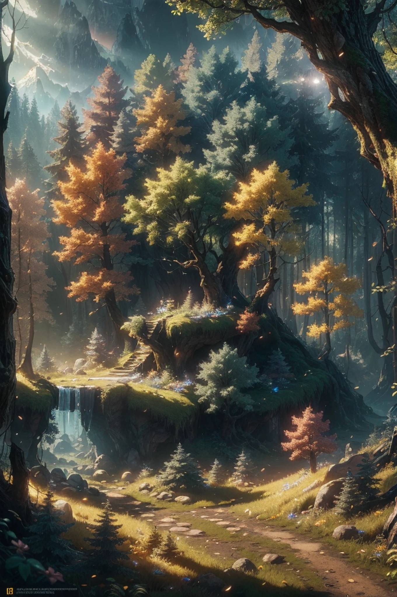 ((Realistic Lighting, Top Quality, 8K, Masterpiece: 1.3)),Extremely detailed CG Unity 8k, Fantasy Forest, Nobody's Forest, Jungle, Tranquil, Dreamy, Game Graphics, Fantastic Rendering, Hansel and Gretel, Classics, Classic Fairy Tales, Beautiful Forest, Sunny Sky, Calm, Esthetic, Aesthetics, Photography, Journal, National Geographic, Realistic Saturation, ((Abstract)), High Octane 8k Rendering, Very Detailed, Realistic, Super Realistic, High Quality, Best, Super Detail, Crazy Detail,  Very detailed, realistic, epic composition, best quality, 32k --auto --v 6 --s2