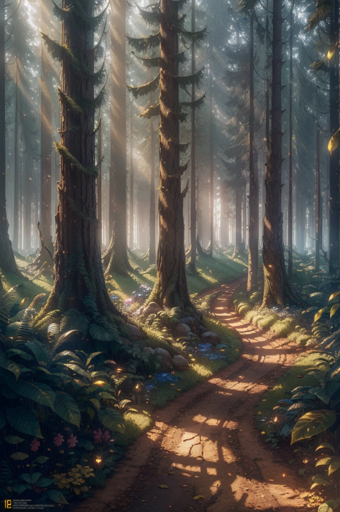 ((Realistic Lighting, Top Quality, 8K, Masterpiece: 1.3)),Extremely detailed CG Unity 8k, Fantasy Forest, Nobody's Forest, Jungle, Tranquil, Dreamy, Game Graphics, Fantastic Rendering, Hansel and Gretel, Classics, Classic Fairy Tales, Beautiful Forest, Sunny Sky, Calm, Esthetic, Aesthetics, Photography, Journal, National Geographic, Realistic Saturation, ((Abstract)), High Octane 8k Rendering, Very Detailed, Realistic, Super Realistic, High Quality, Best, Super Detail, Crazy Detail,  Very detailed, realistic, epic composition, best quality, 32k --auto --v 6 --s2