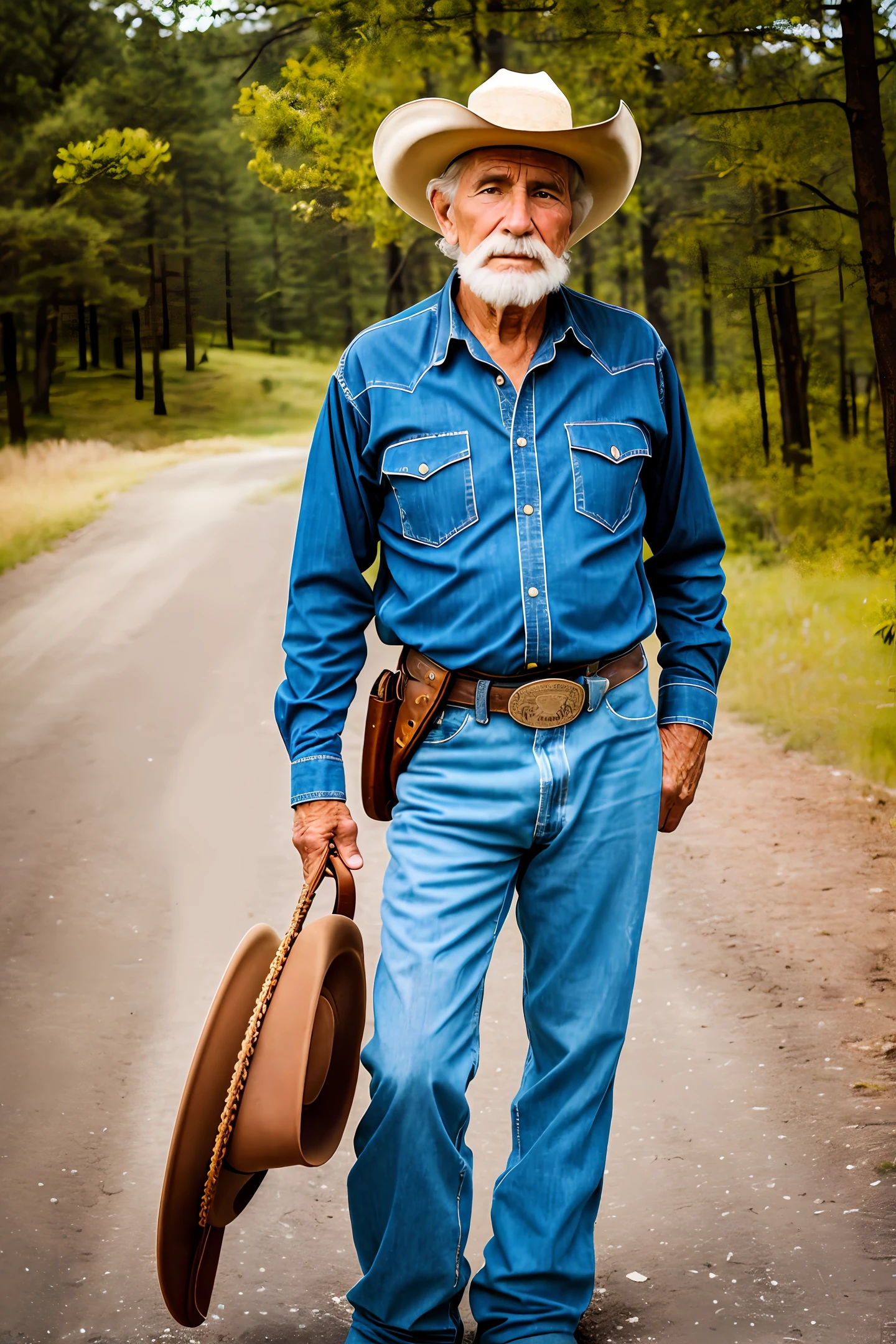 Old cowboy in high quality with a beautiful hat